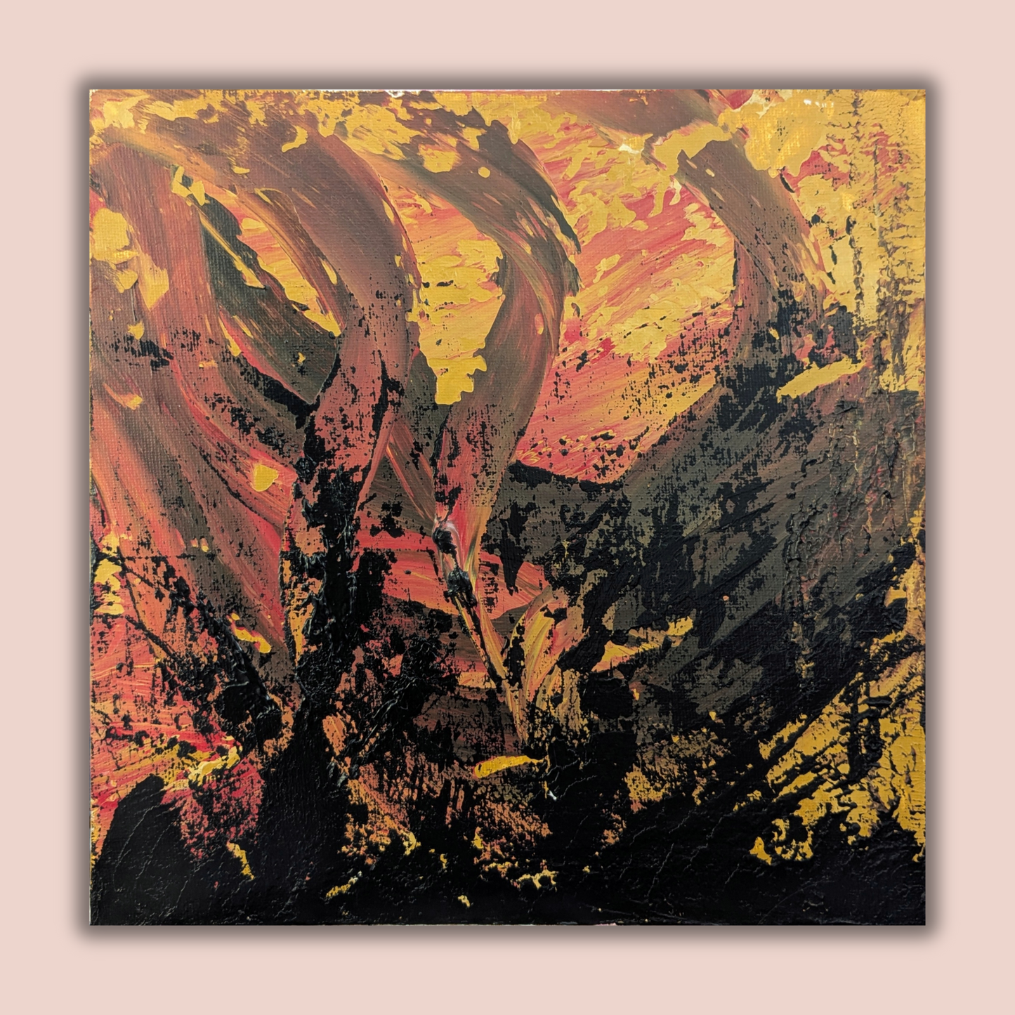 Sans titre 0805B - peinture acrylique originale 25x25cm (2025)