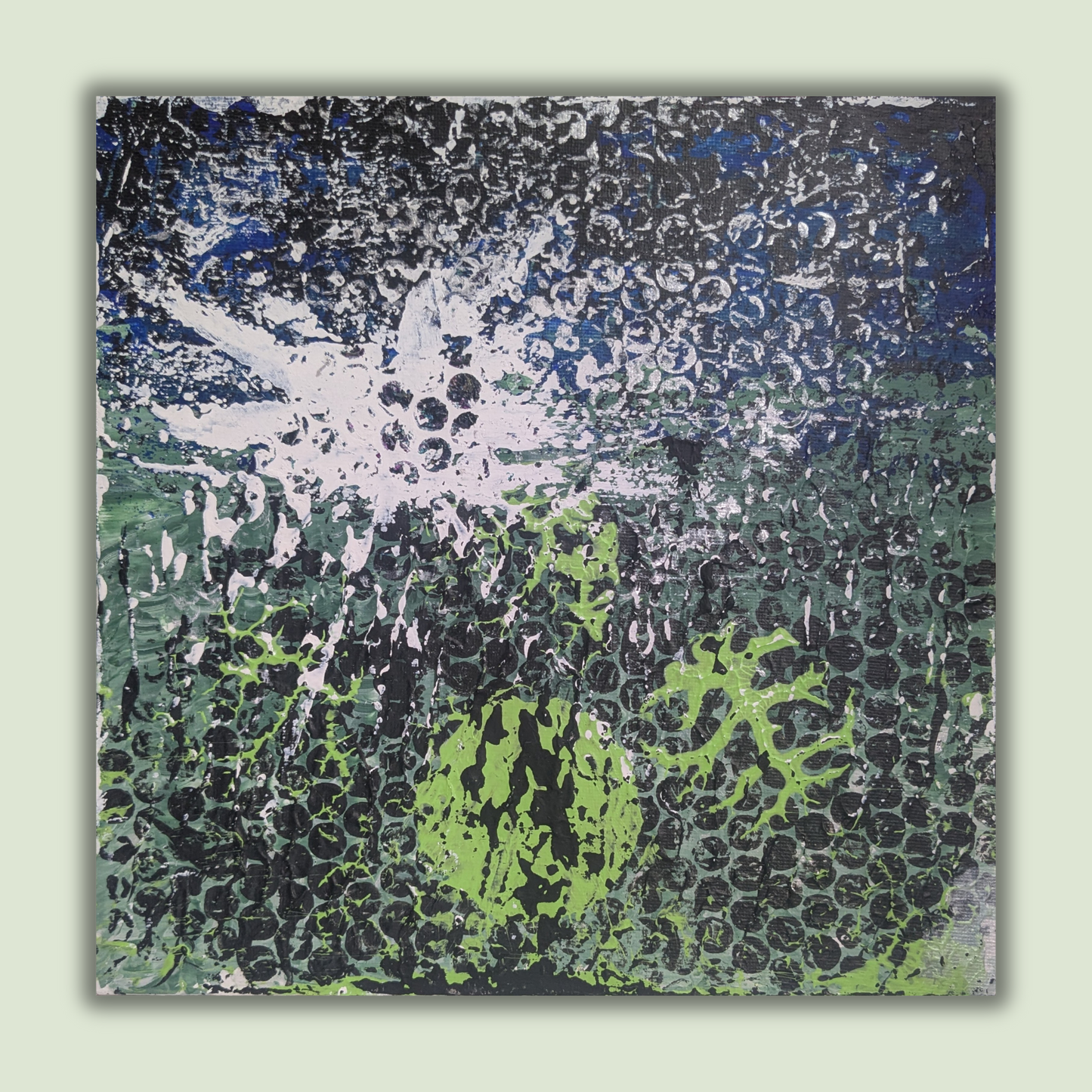 Sans titre 0621B - peinture acrylique originale 25x25cm (2025)