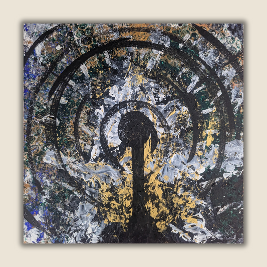 Sans titre 0625E - peinture acrylique originale 25x25cm (2025)