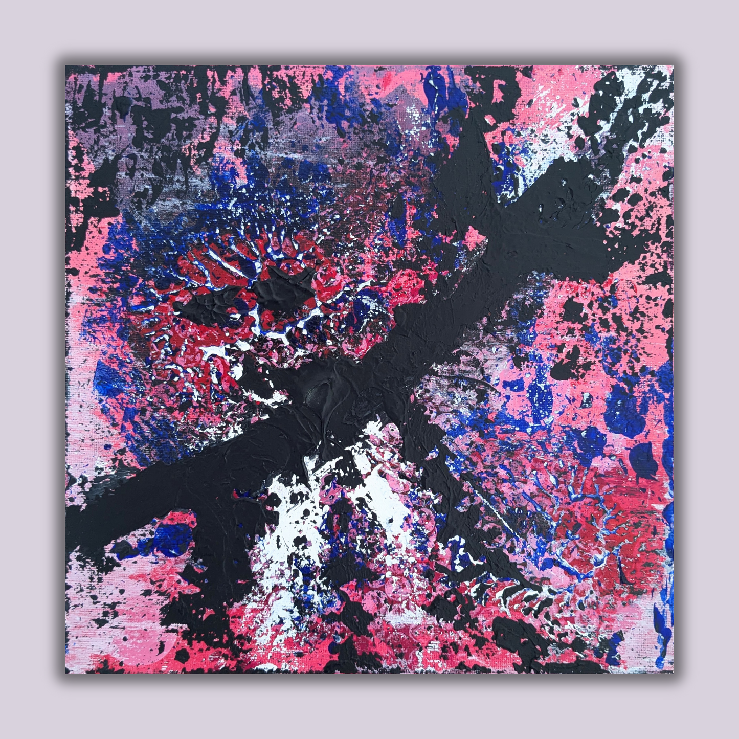 Sans titre 0712F - peinture acrylique originale 25x25cm (2025)