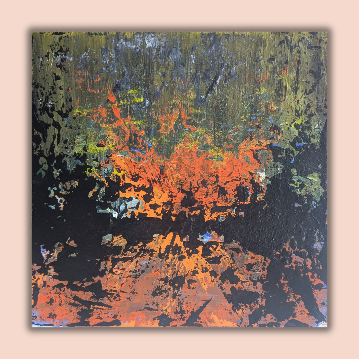 Sans titre 0621D - peinture acrylique originale 25x25cm (2025)