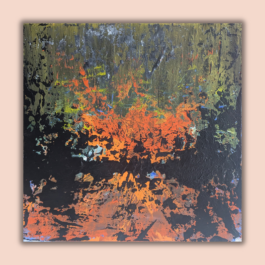 Sans titre 0621D - peinture acrylique originale 25x25cm (2025)