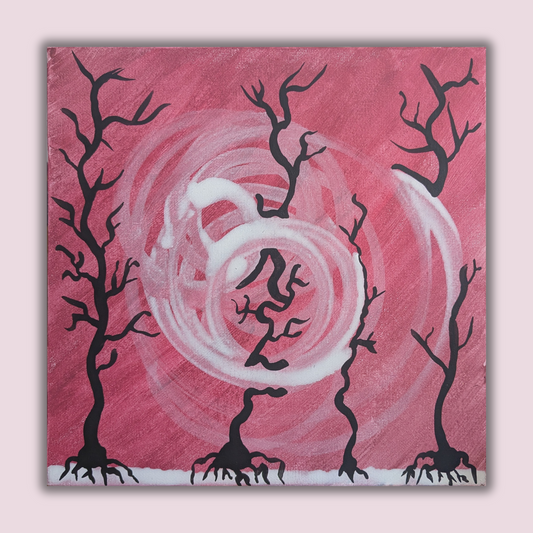 Rouge - peinture acrylique originale 25x25cm (2025)