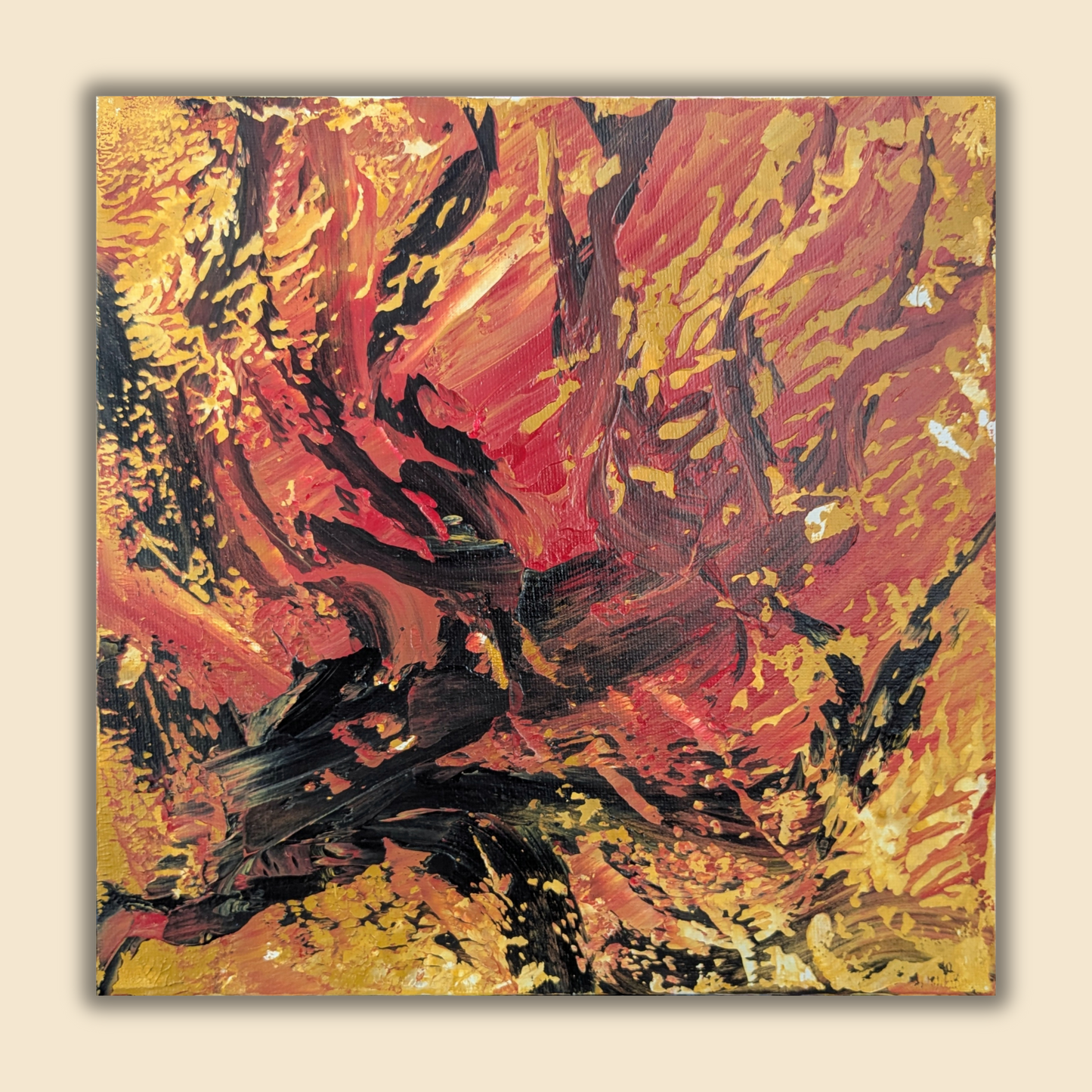 Sans titre 0805A - peinture acrylique originale 25x25cm (2025)