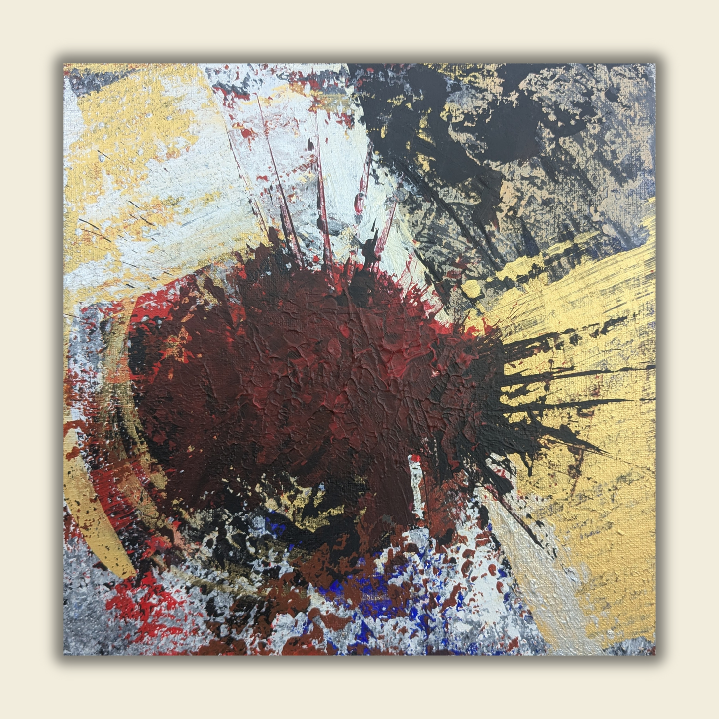 Sans titre 0615B - peinture acrylique originale 25x25cm (2025)