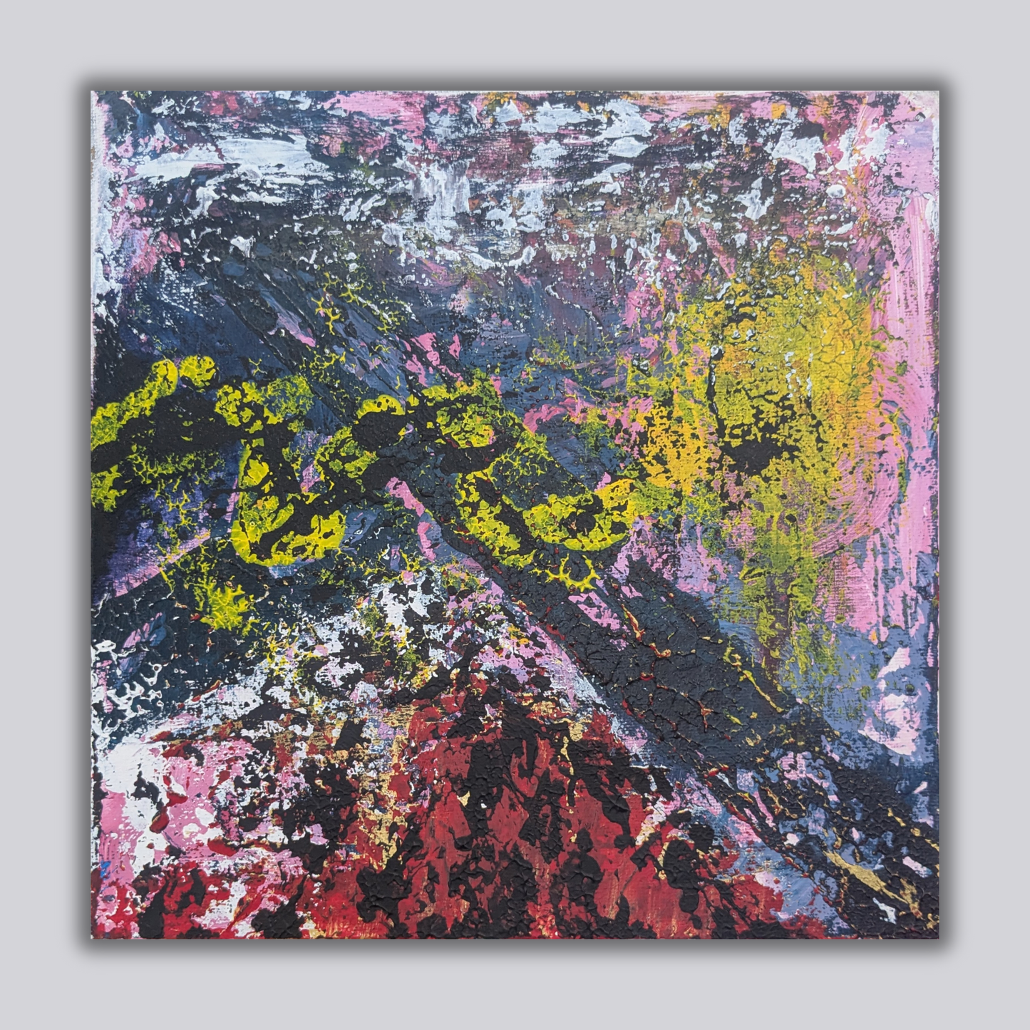 Sans titre 0728C - peinture acrylique originale 25x25cm (2025)