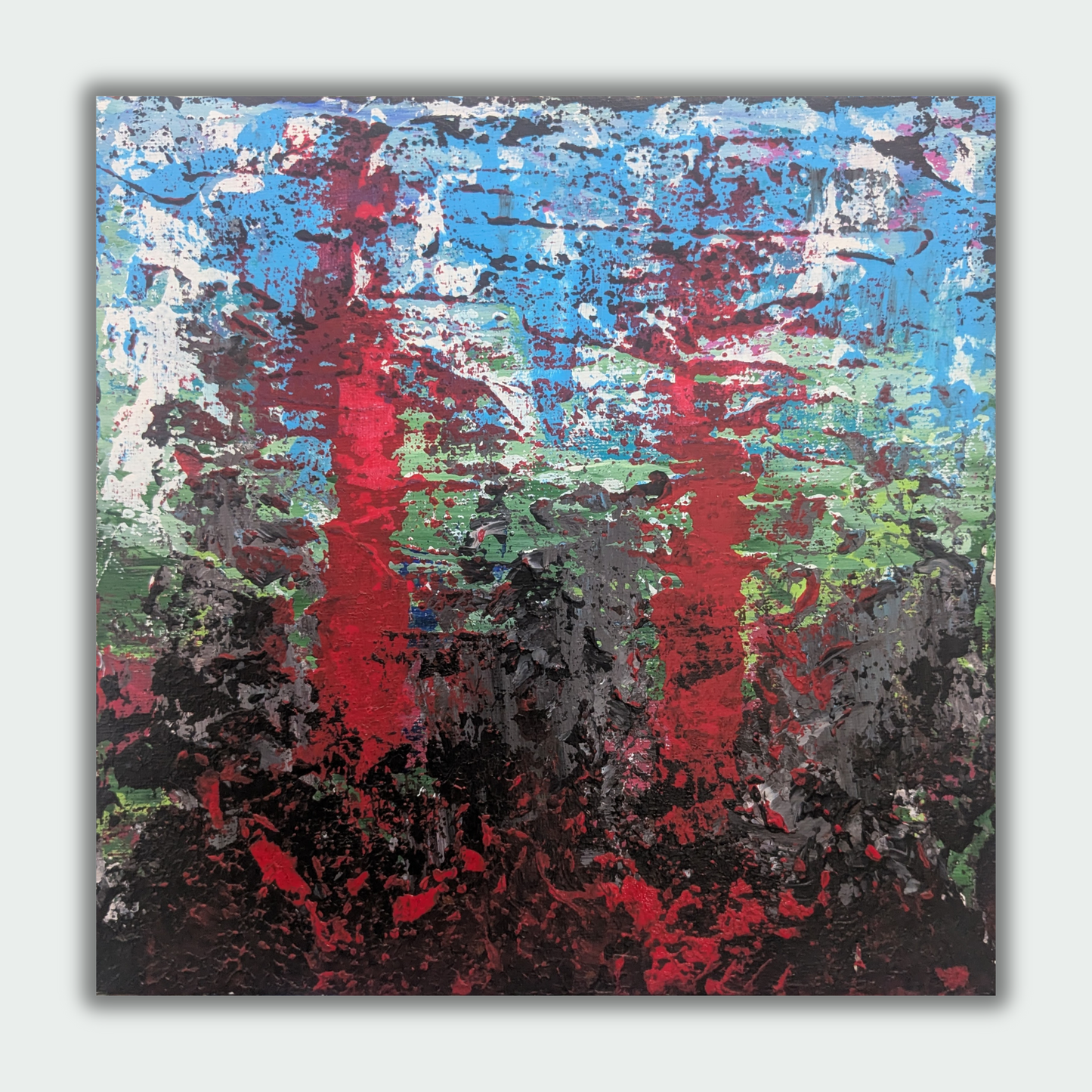 Sans titre 0625B - peinture acrylique originale 25x25cm (2025)