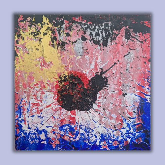 Sans titre 0615A - peinture acrylique originale 25x25cm (2025)