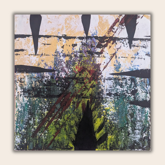 Sans titre 0625D - peinture acrylique originale 25x25cm (2025)