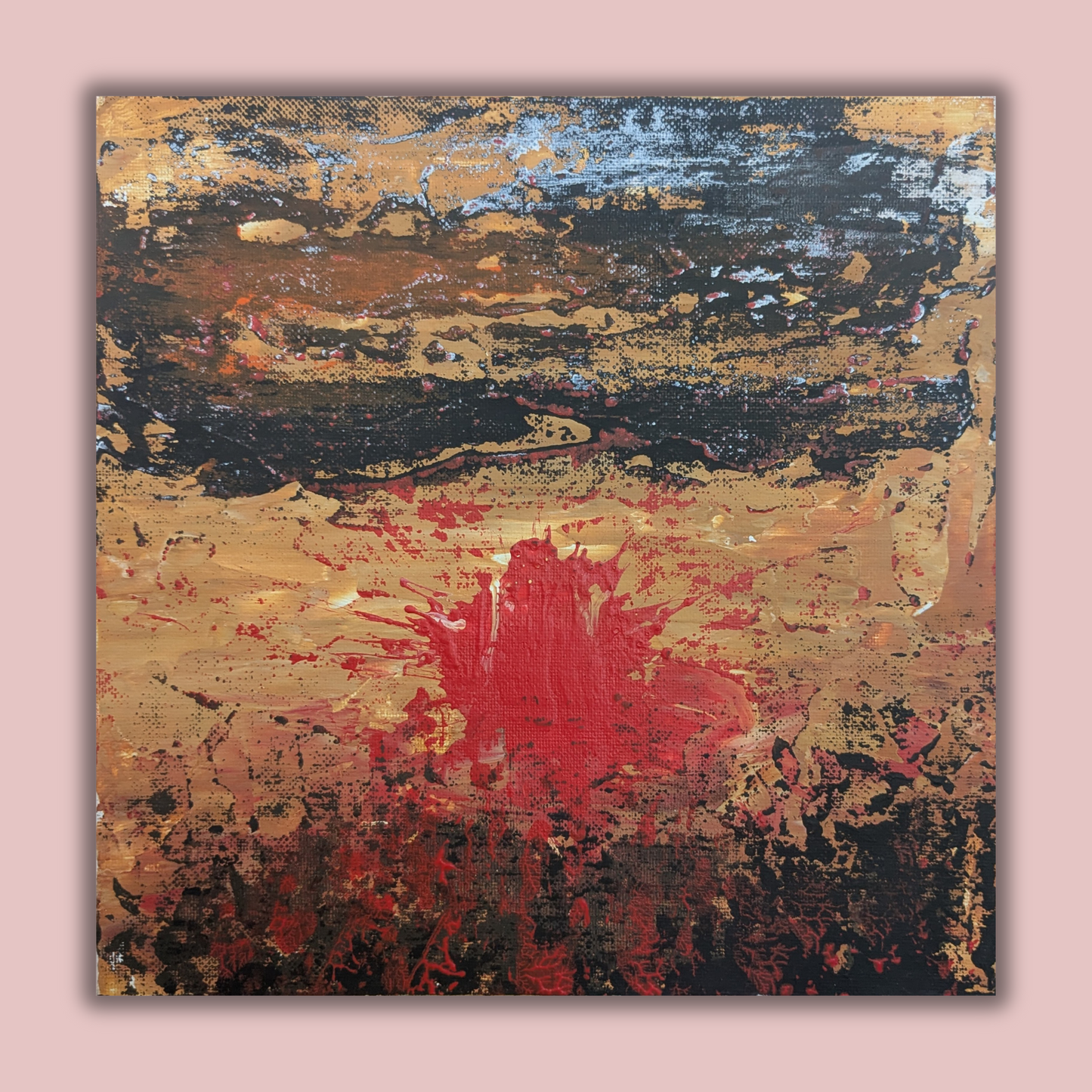 Sans titre 0609D - peinture acrylique originale 25x25cm (2025)