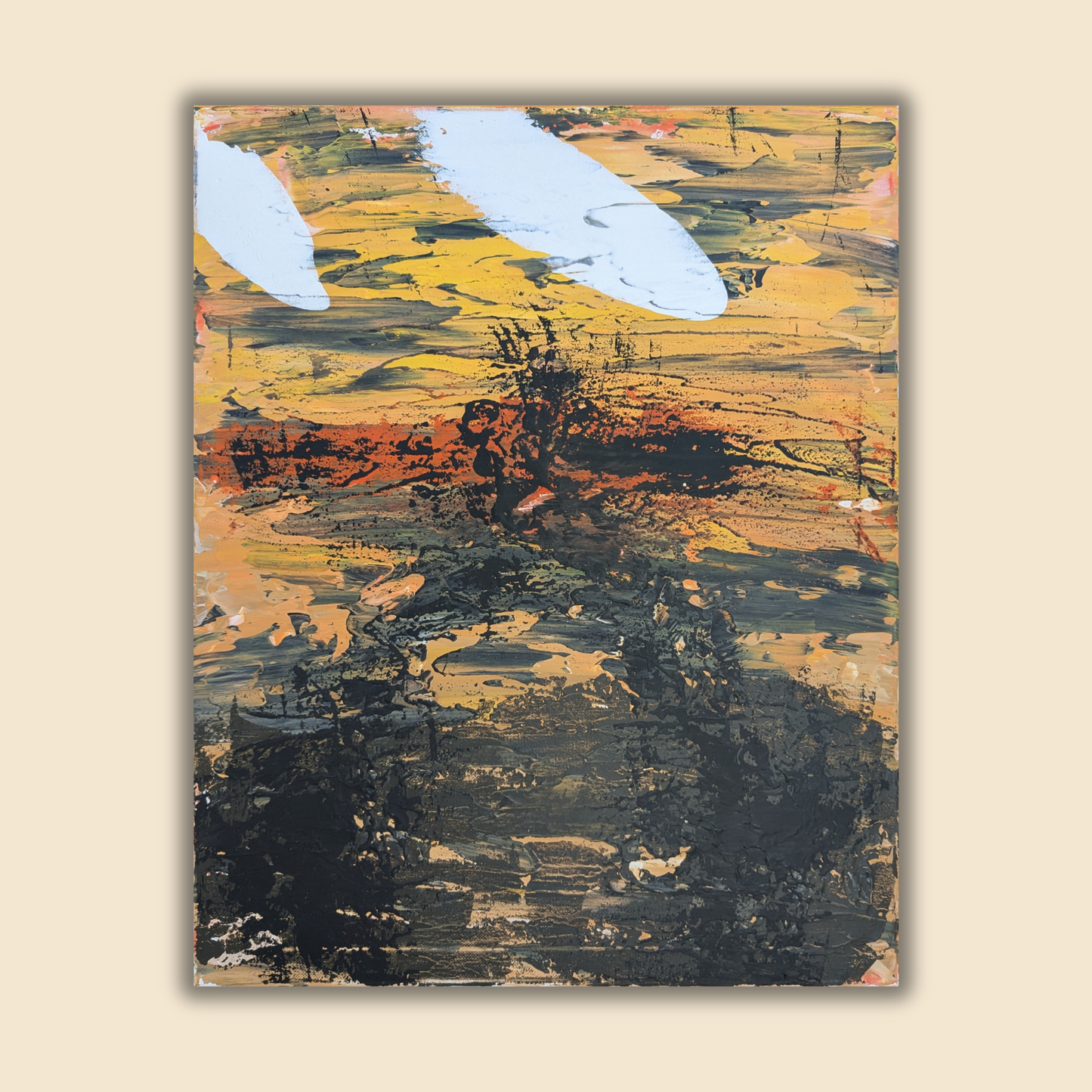 Terre brûlée - peinture acrylique originale 40x50cm (2025)