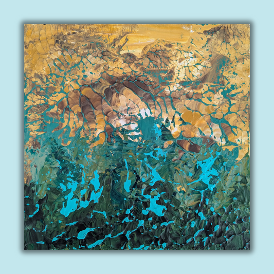 Sans titre 0706A - peinture acrylique originale 25x25cm (2025)