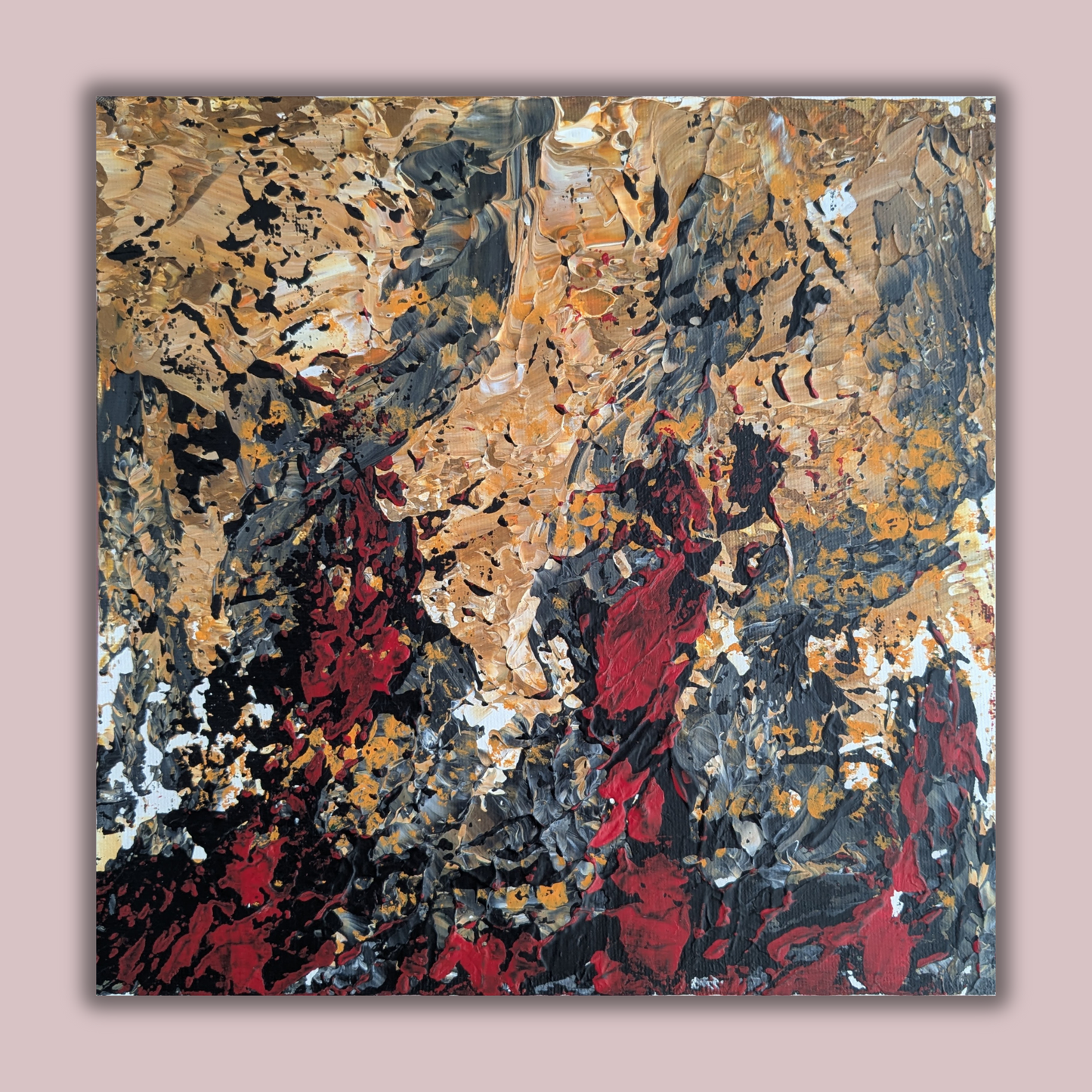 Sans titre 0706D - peinture acrylique originale 25x25cm (2025)