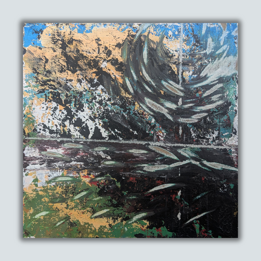 Sans titre 0603D - peinture acrylique originale 25x25cm (2025)