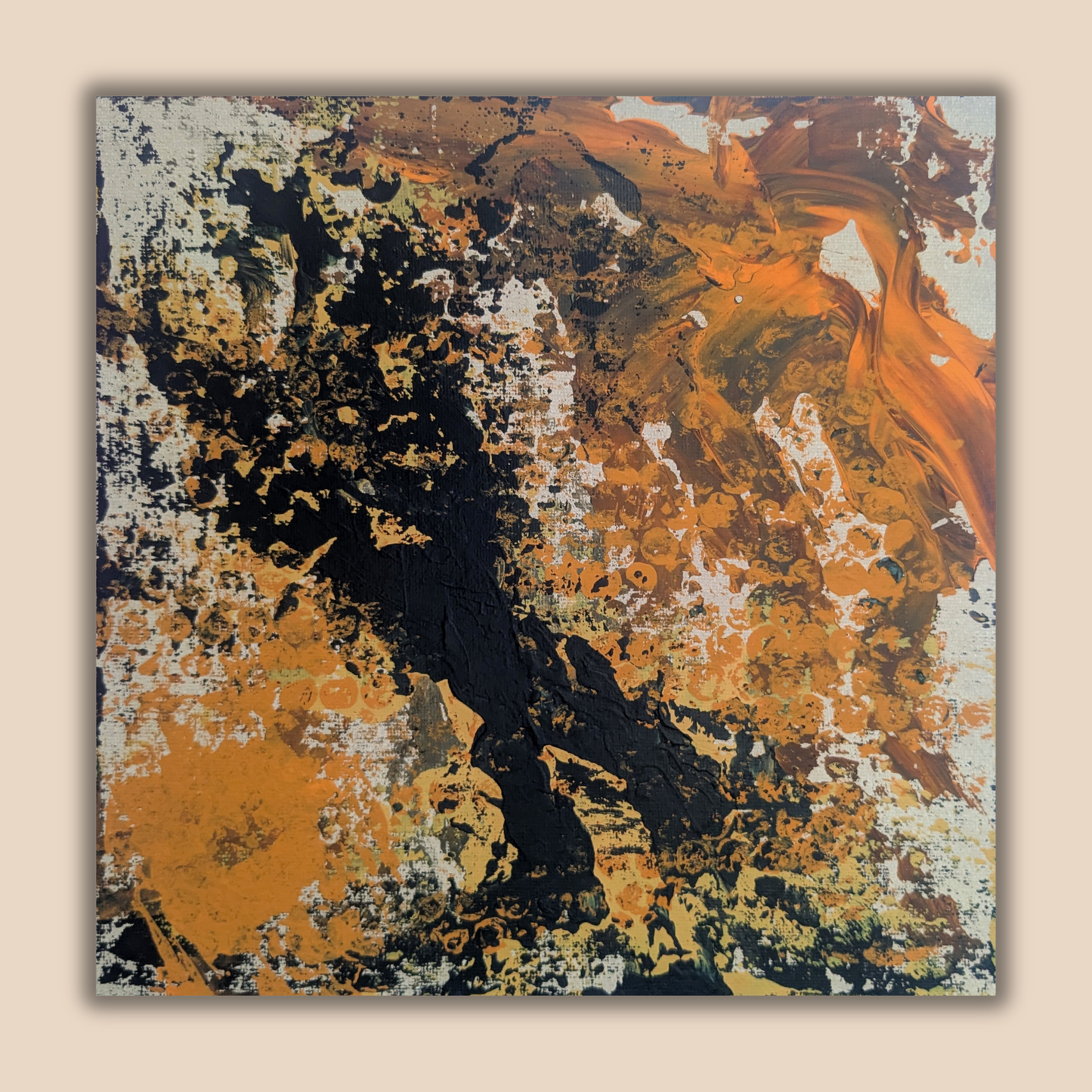 Sans titre 0703J - peinture acrylique originale 25x25cm (2025)