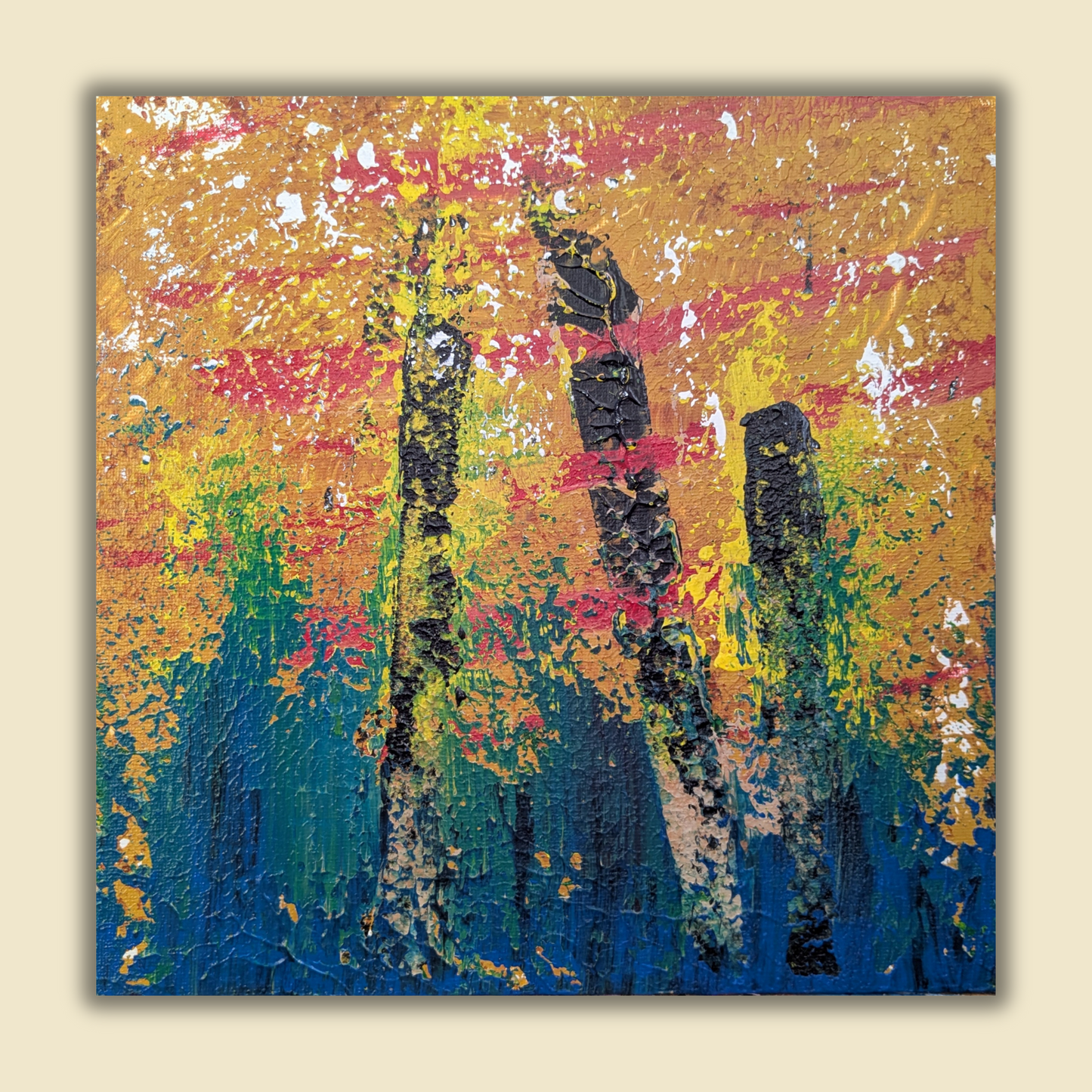 Sans titre 0805D - peinture acrylique originale 25x25cm (2025)