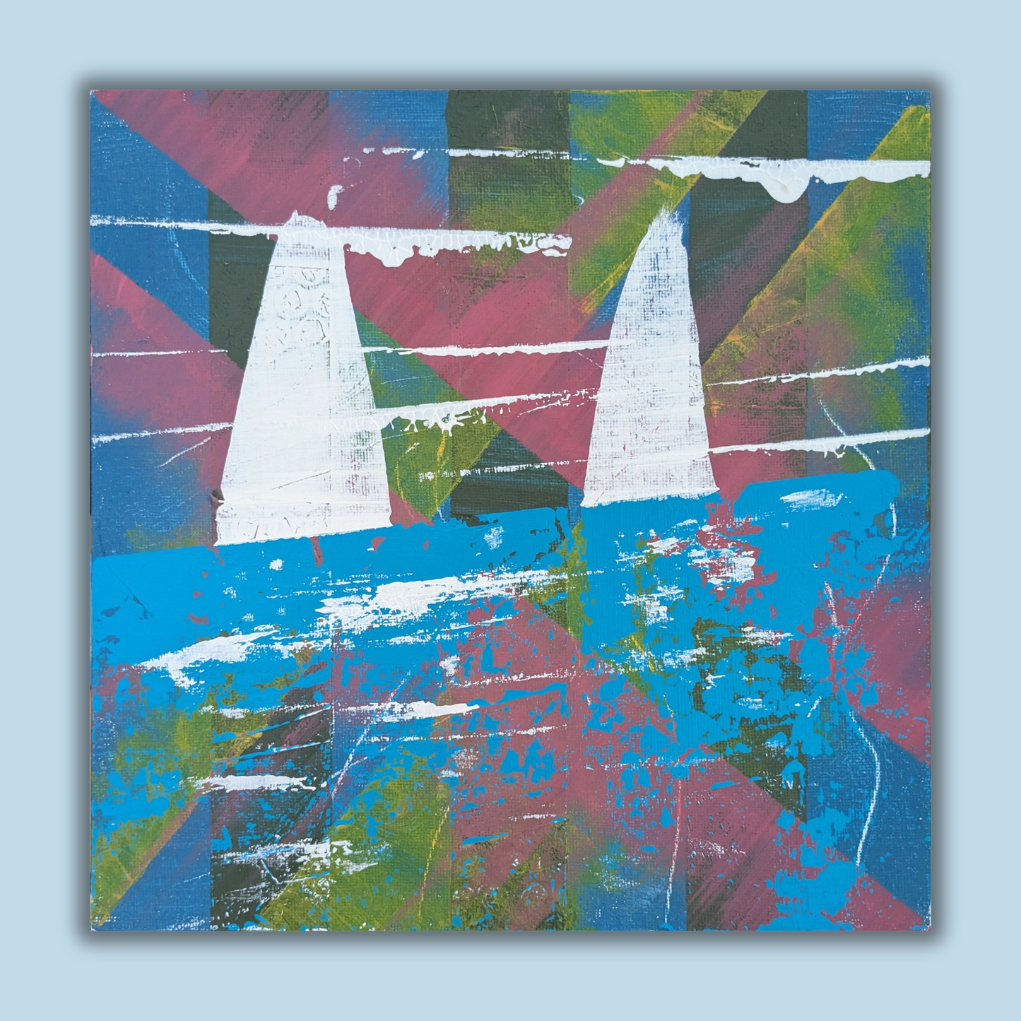 Sans titre 0712E - peinture acrylique originale 25x25cm (2025)