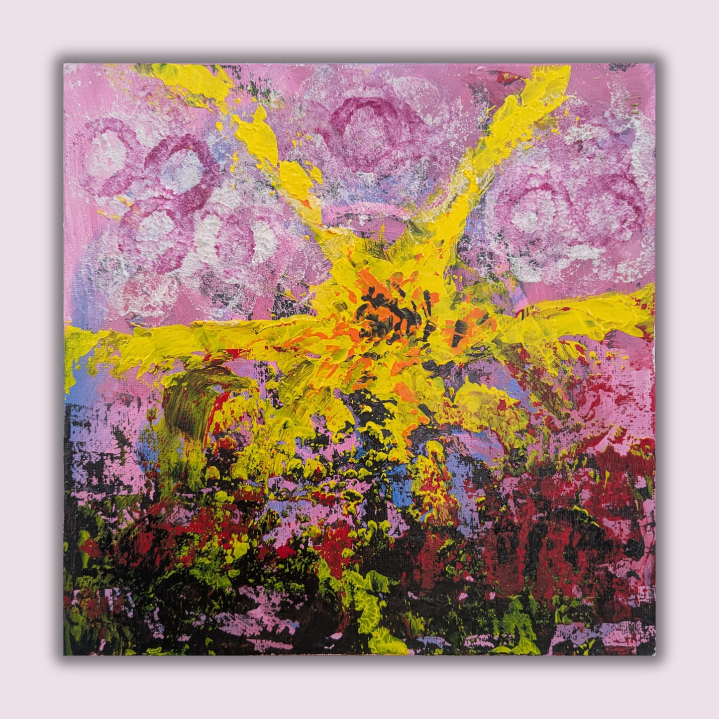 Sans titre 0718B - peinture acrylique originale 25x25cm (2025)