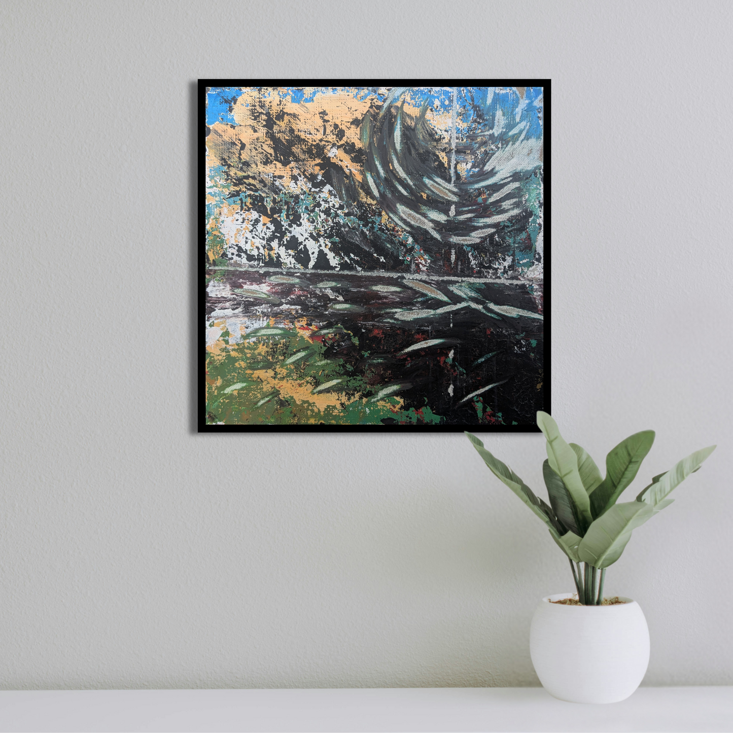 Sans titre 0603D - peinture acrylique originale 25x25cm (2025)