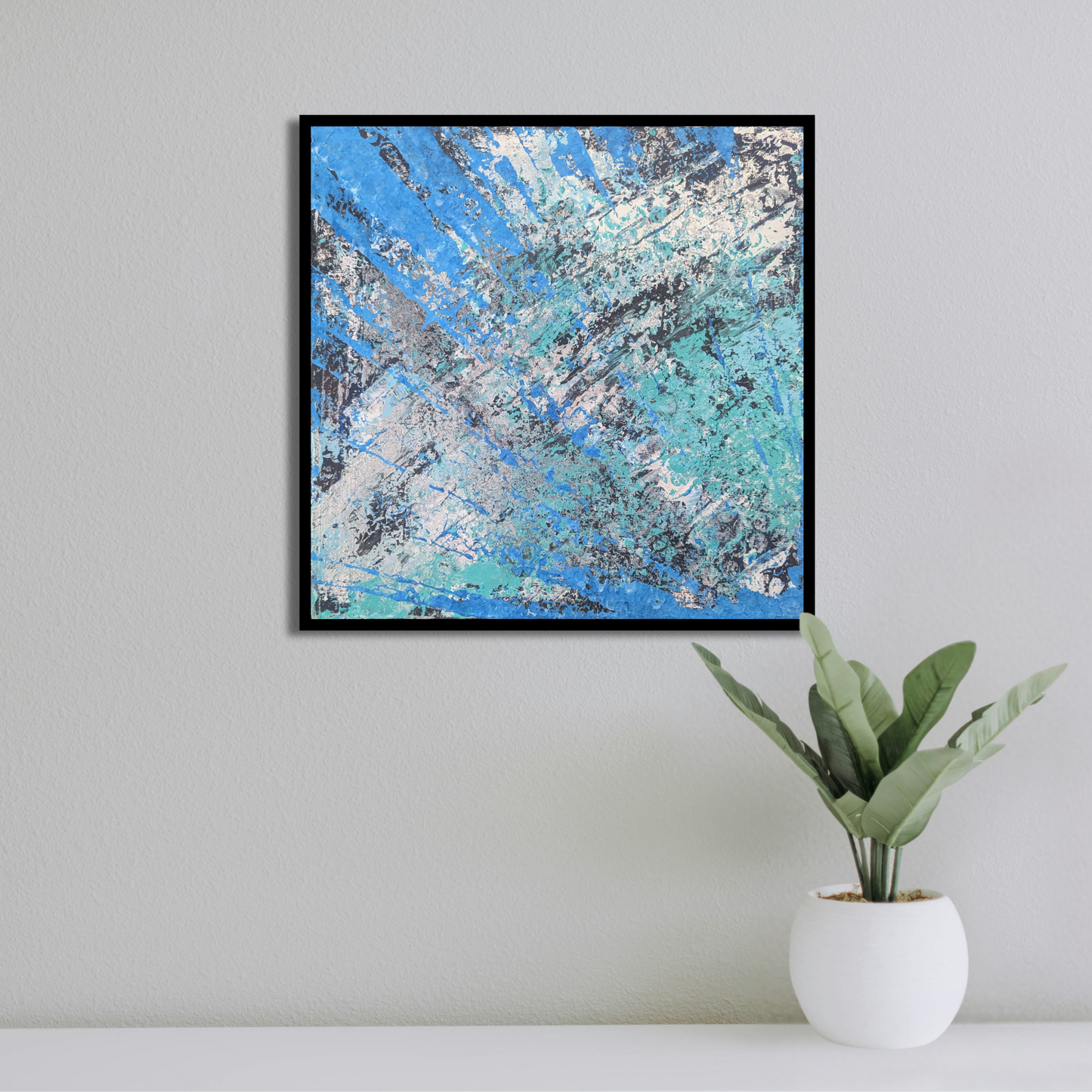 Sans titre 0728D - peinture acrylique originale 25x25cm (2025)