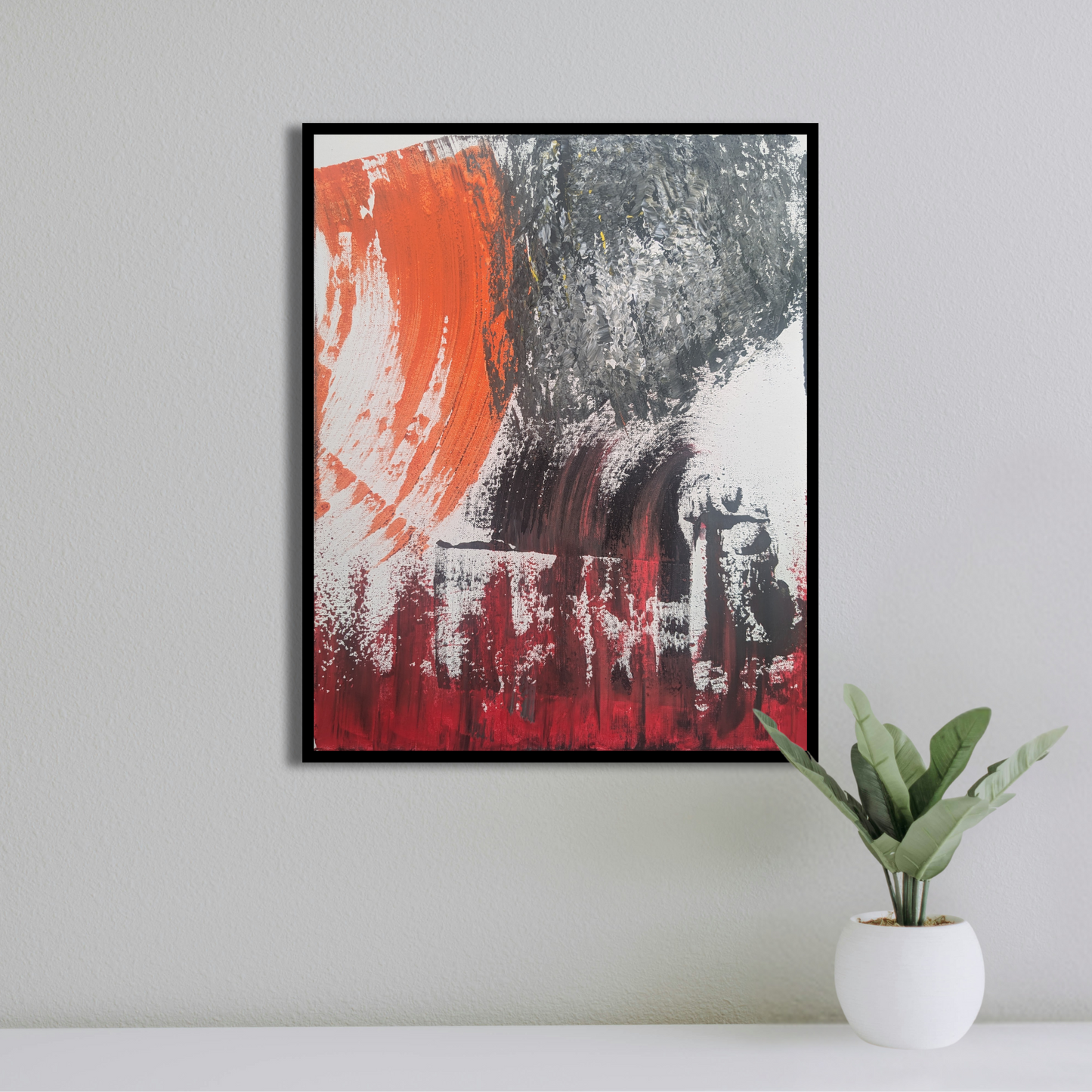 Sur le feu - peinture acrylique originale 40x50cm (2025)