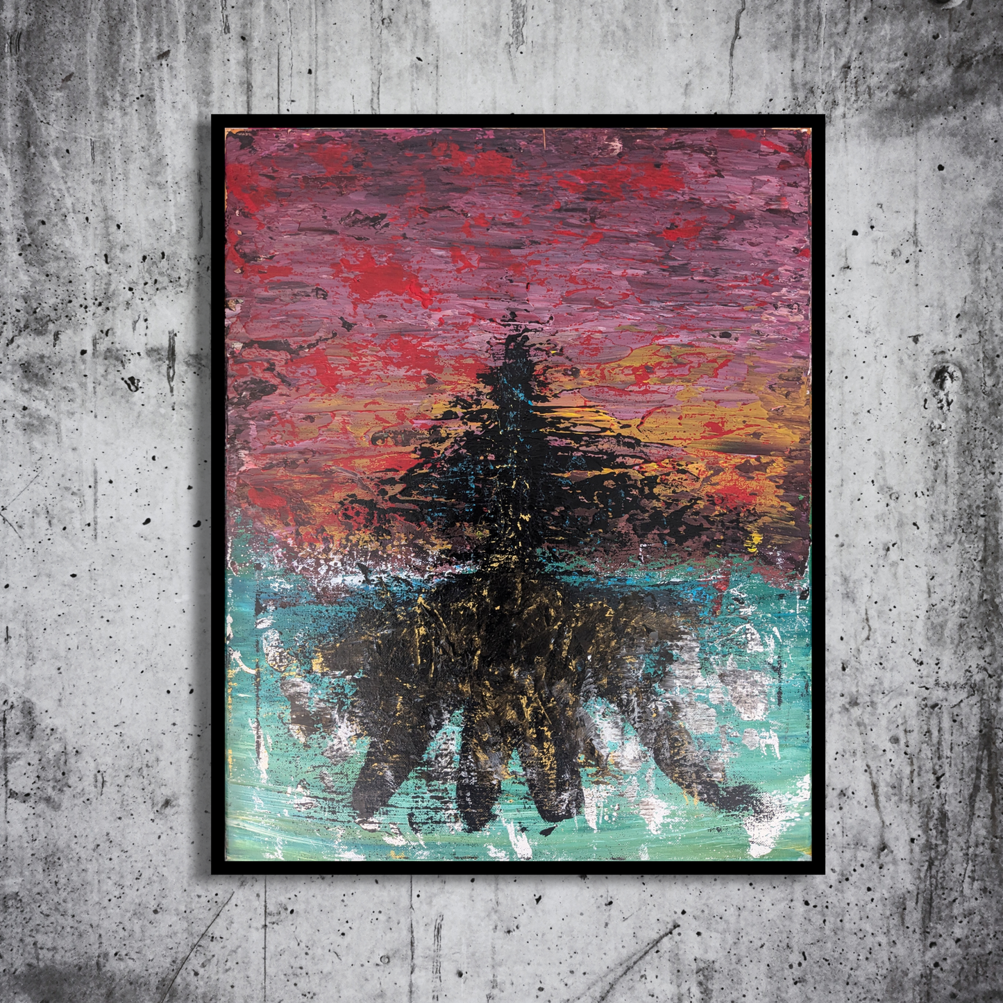 Sans titre 0629B - peinture acrylique originale 40x50cm (2025)