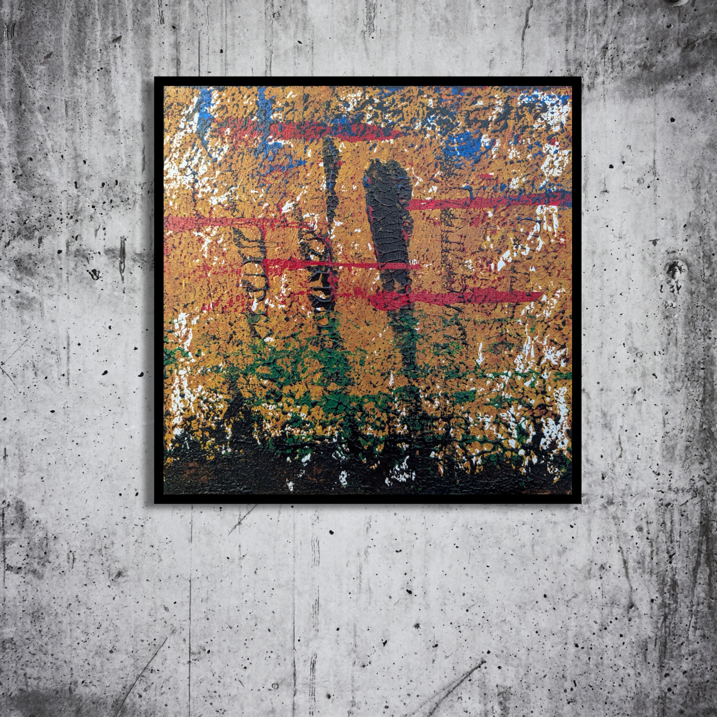 Sans titre 0805C - peinture acrylique originale 25x25cm (2025)