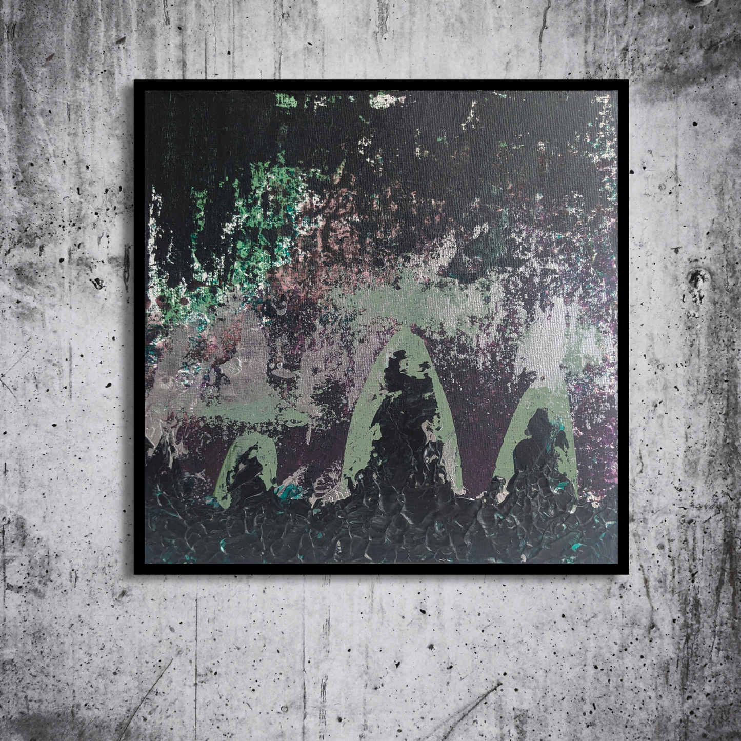 Sans titre 0621C - peinture acrylique originale 25x25cm (2025)