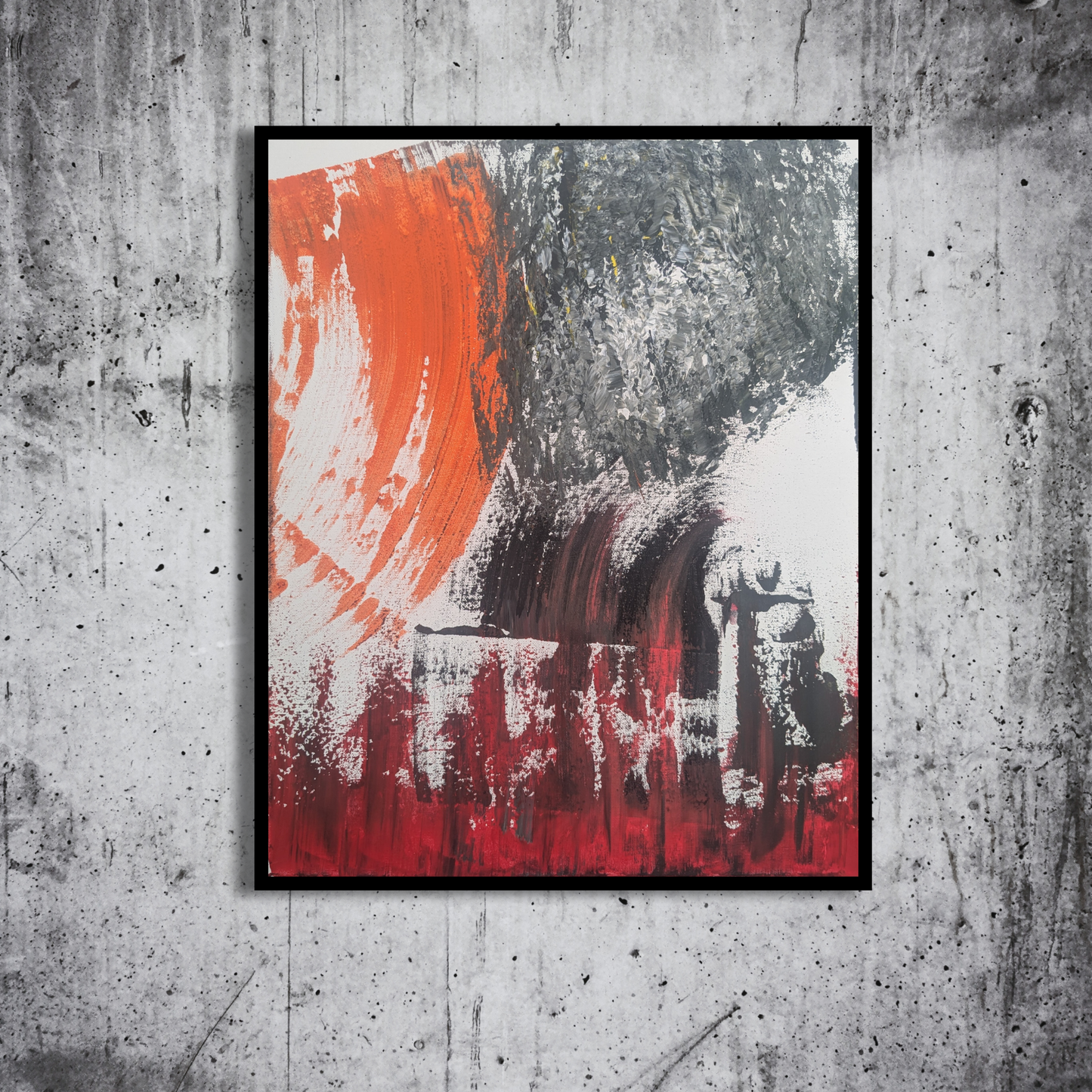 Sur le feu - peinture acrylique originale 40x50cm (2025)