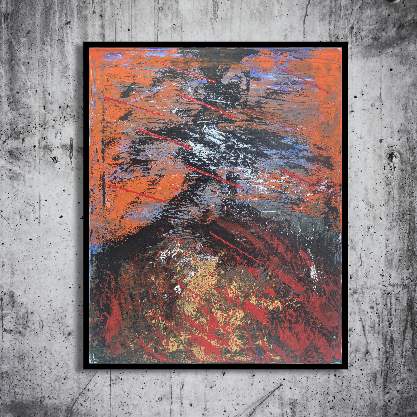 Sans titre 0621A - peinture acrylique originale 40x50cm (2025)