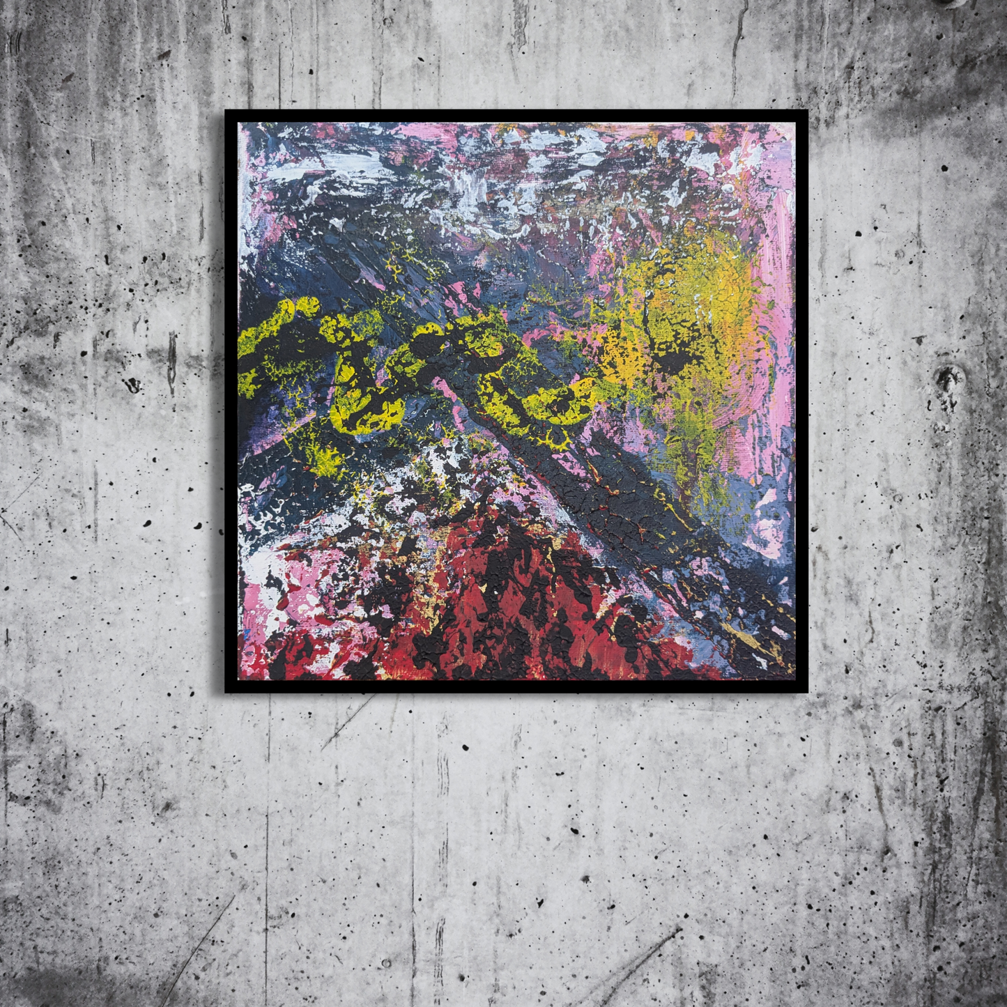 Sans titre 0728C - peinture acrylique originale 25x25cm (2025)