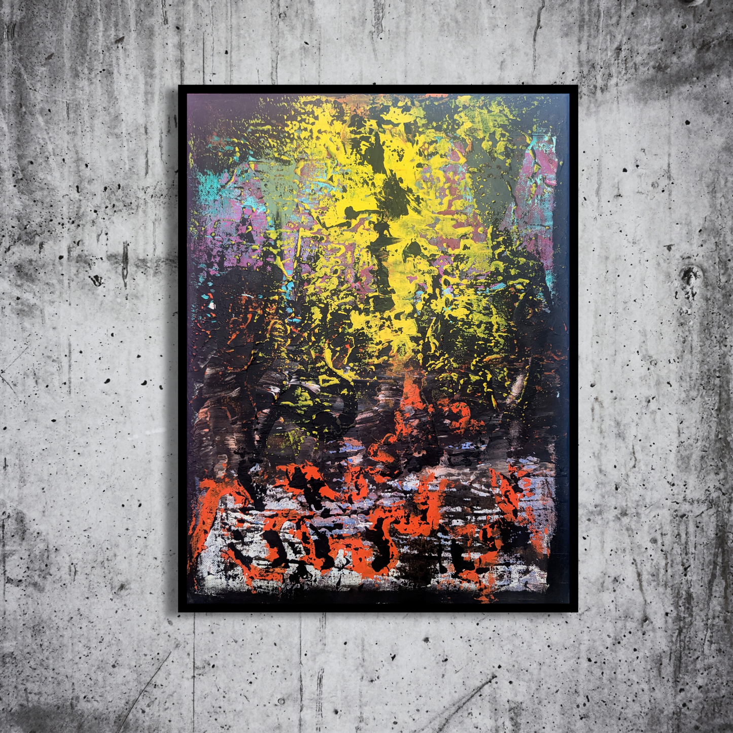 Sans titre 0703E - peinture acrylique originale 30x40cm (2025)