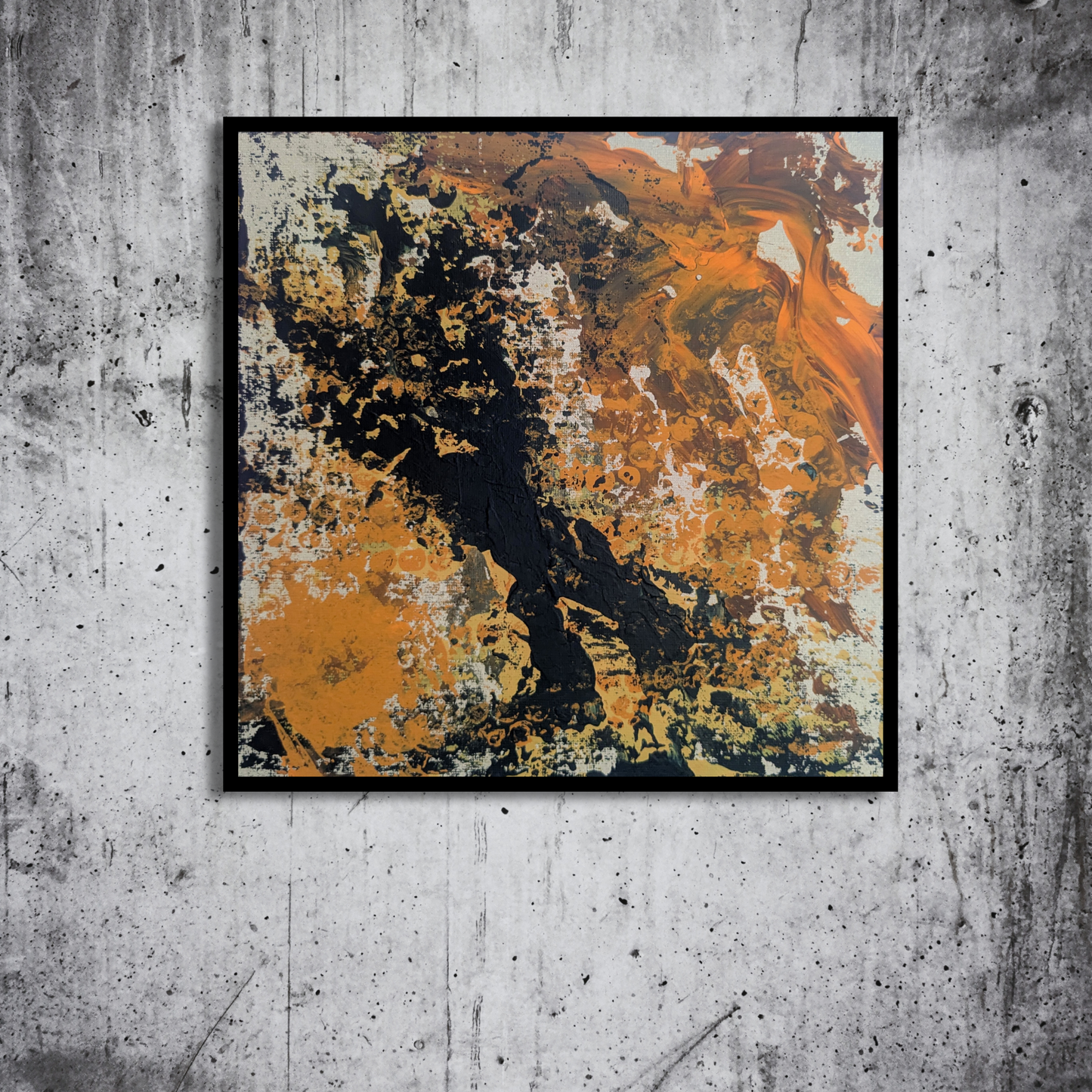 Sans titre 0703J - peinture acrylique originale 25x25cm (2025)