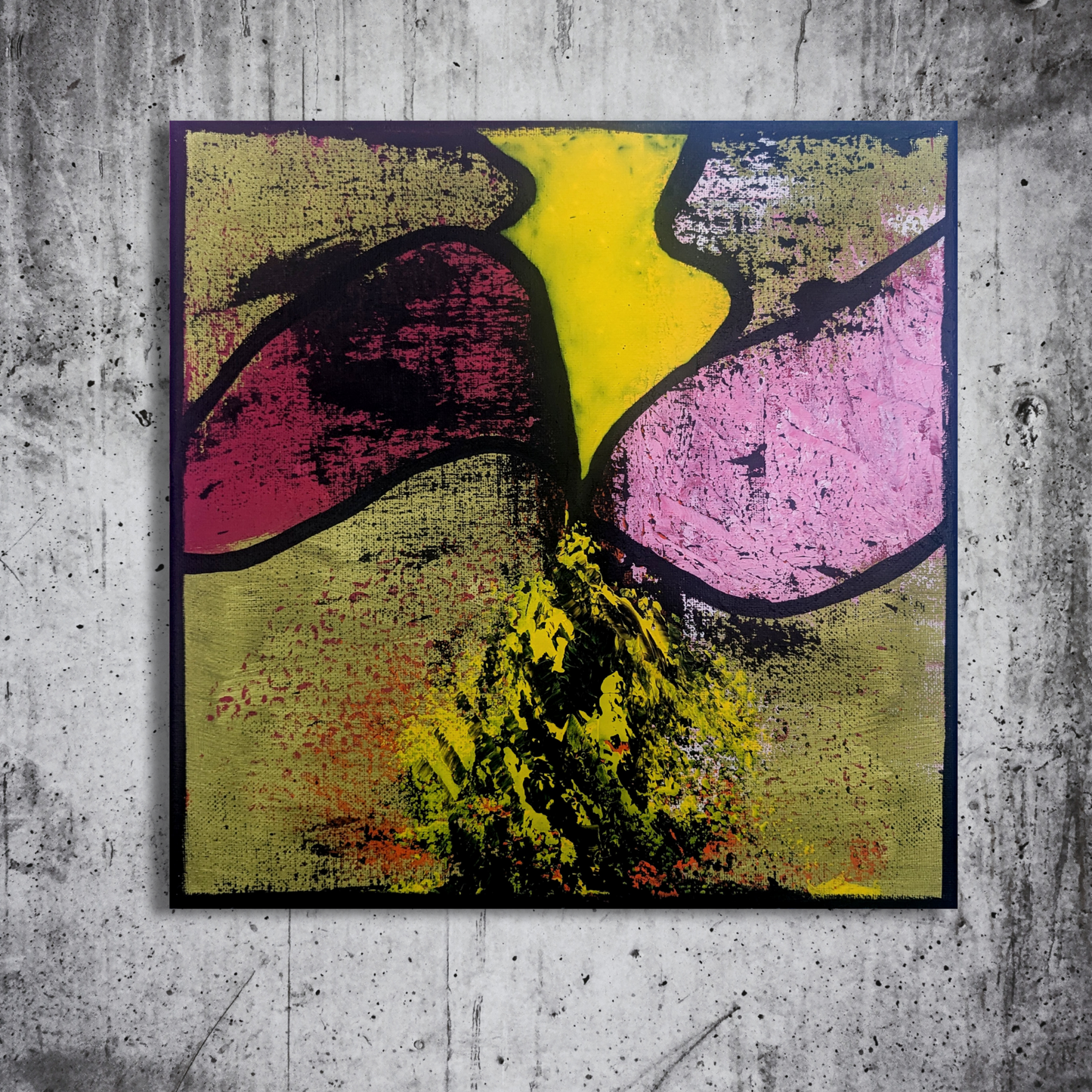 Sans titre 0703F - peinture acrylique originale 30x30cm (2025)