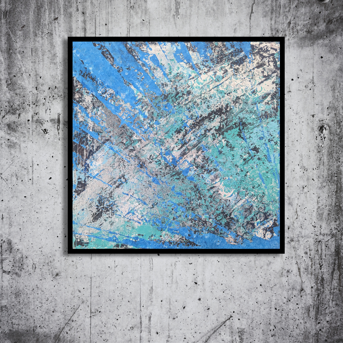 Sans titre 0728D - peinture acrylique originale 25x25cm (2025)