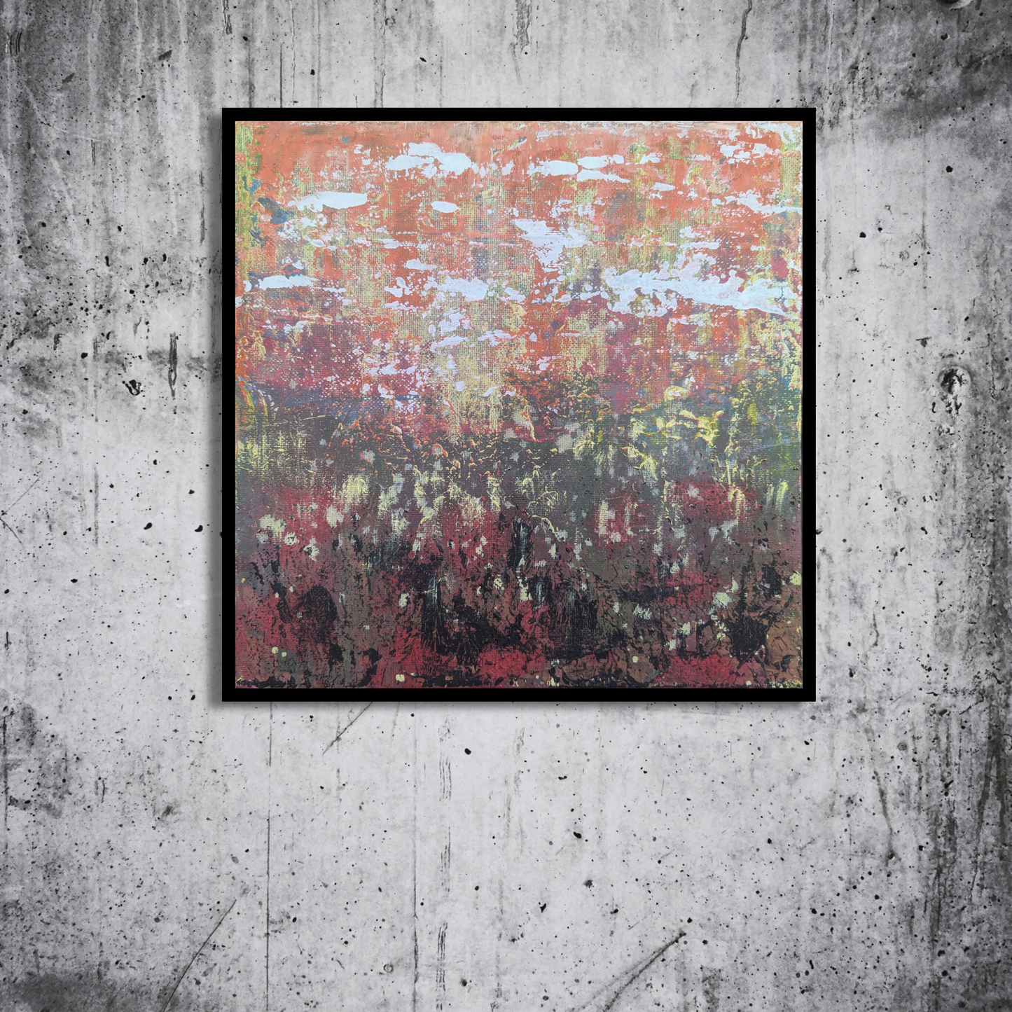 Sans titre 0609B - peinture acrylique originale 25x25cm (2025)