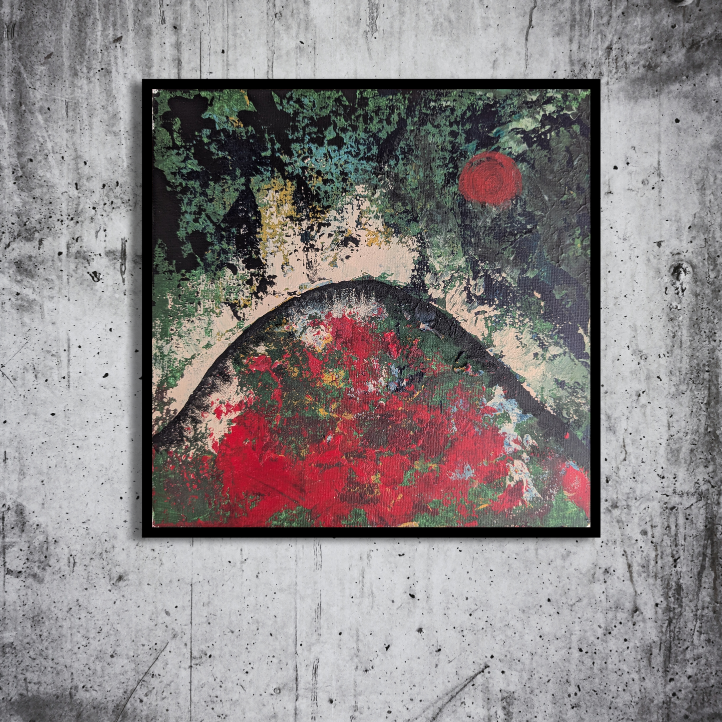 Sans titre 0706B - peinture acrylique originale 25x25cm (2025)