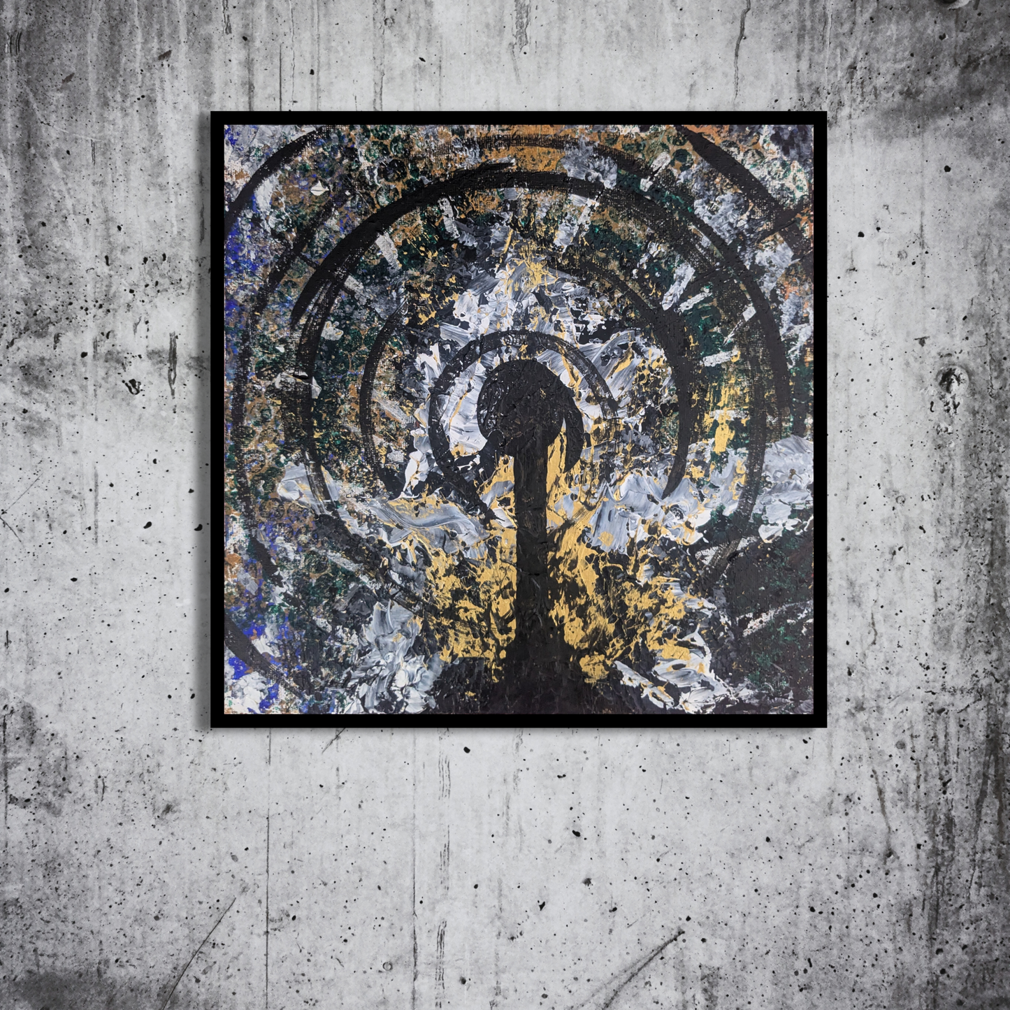 Sans titre 0625E - peinture acrylique originale 25x25cm (2025)