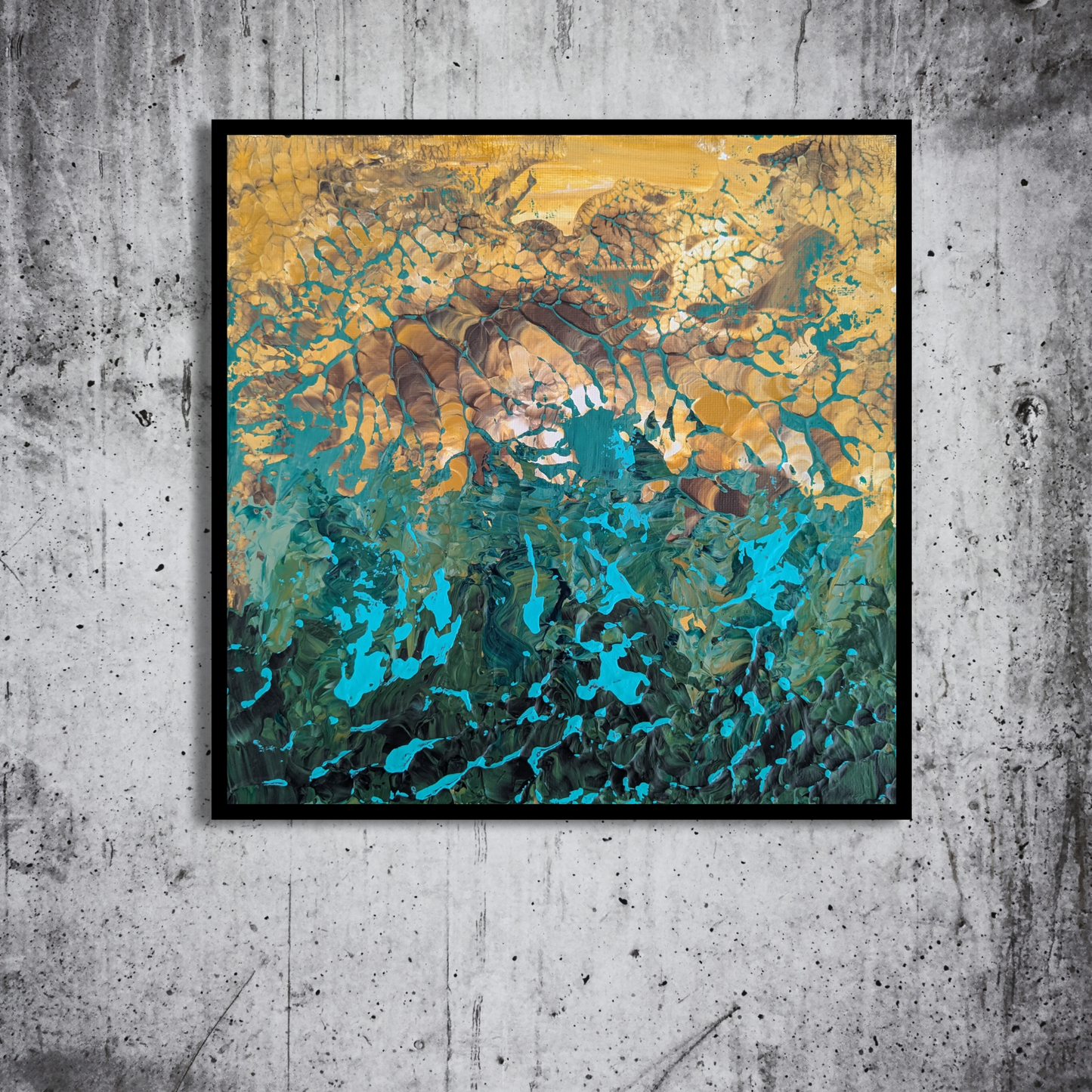 Sans titre 0706A - peinture acrylique originale 25x25cm (2025)