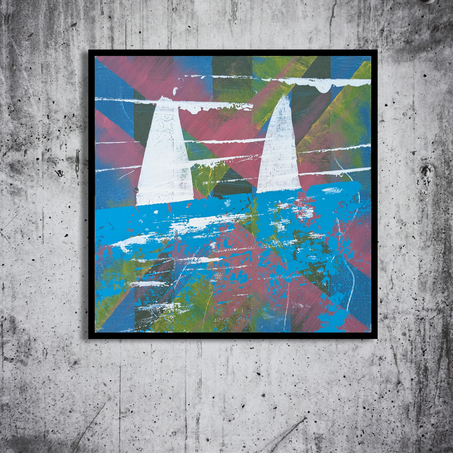 Sans titre 0712E - peinture acrylique originale 25x25cm (2025)