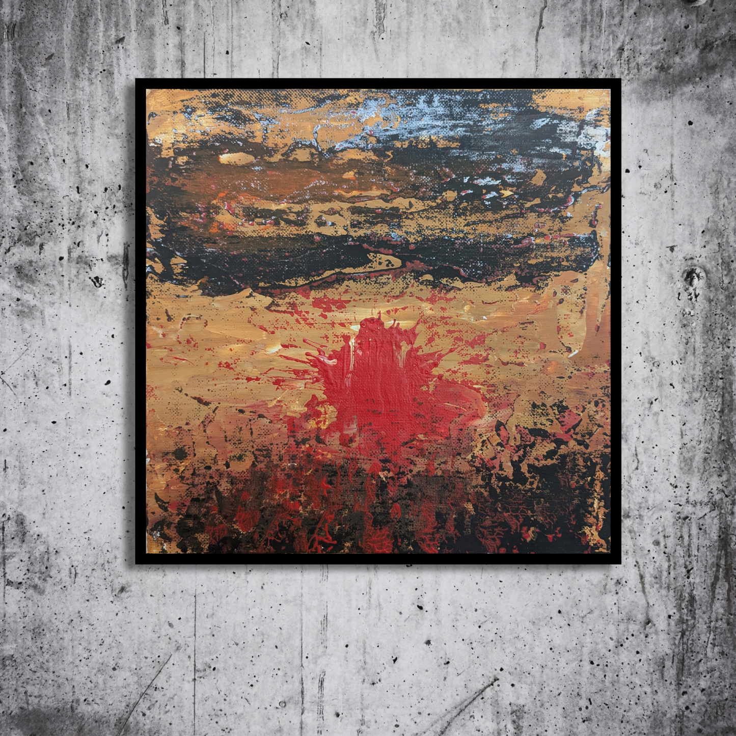 Sans titre 0609D - peinture acrylique originale 25x25cm (2025)