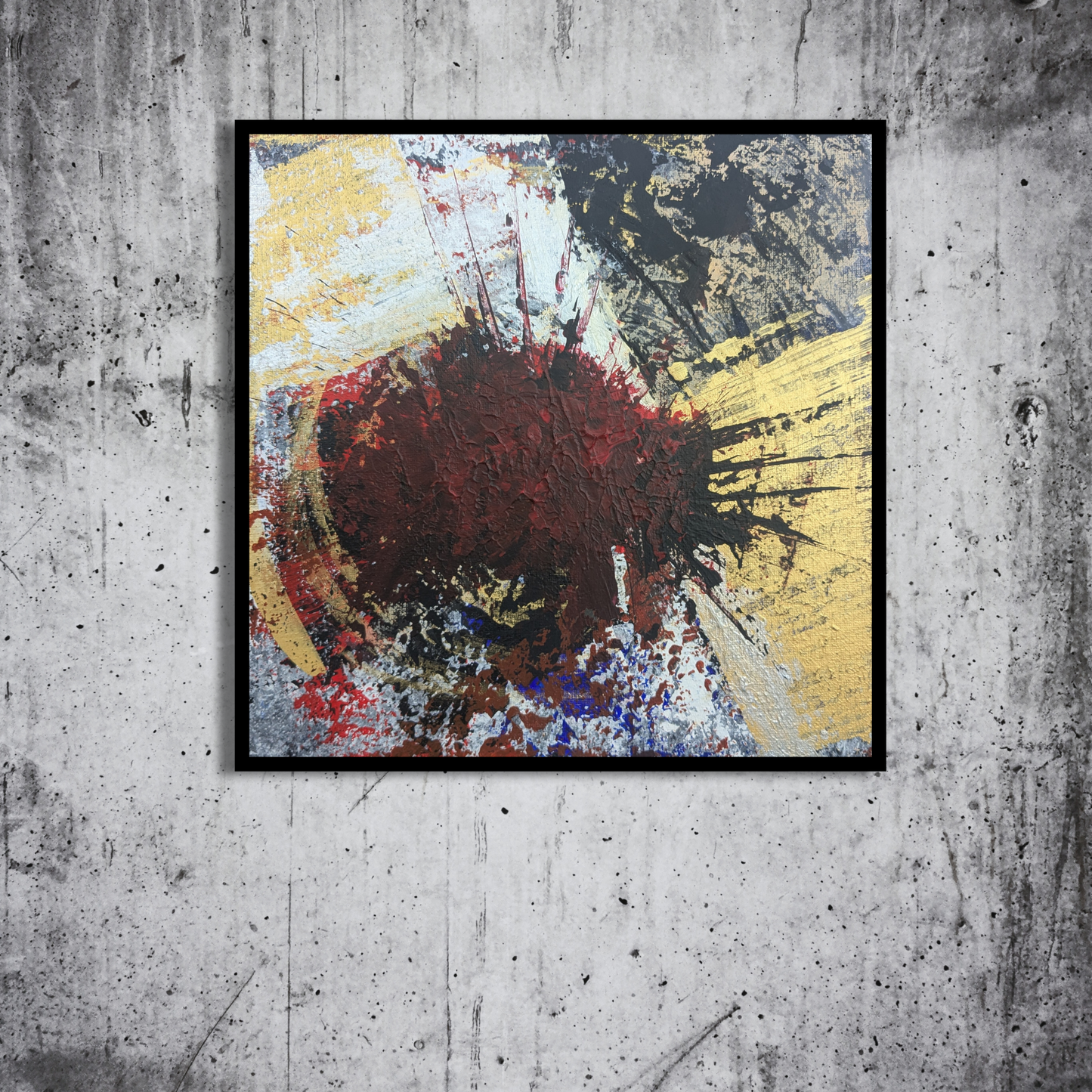 Sans titre 0615B - peinture acrylique originale 25x25cm (2025)