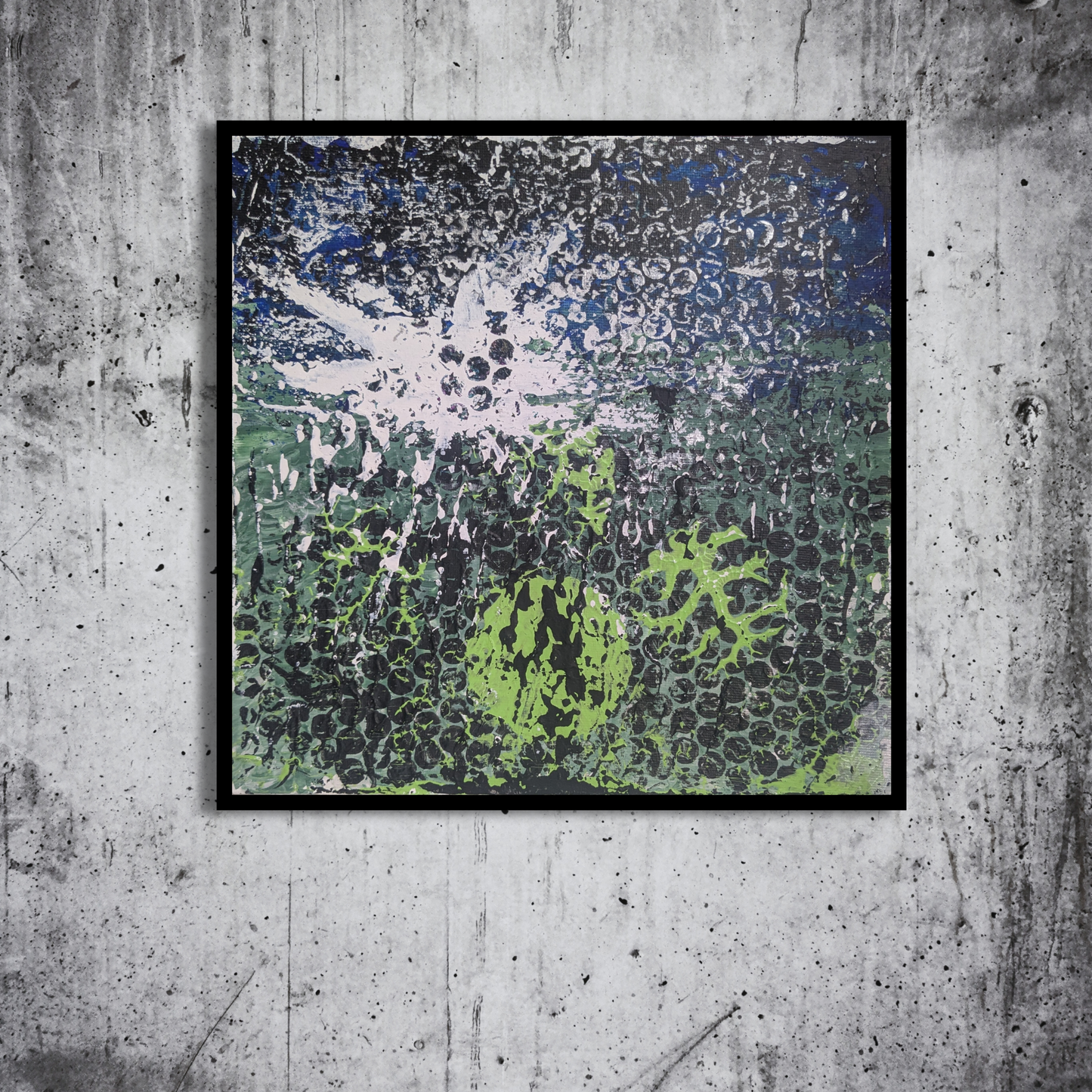 Sans titre 0621B - peinture acrylique originale 25x25cm (2025)