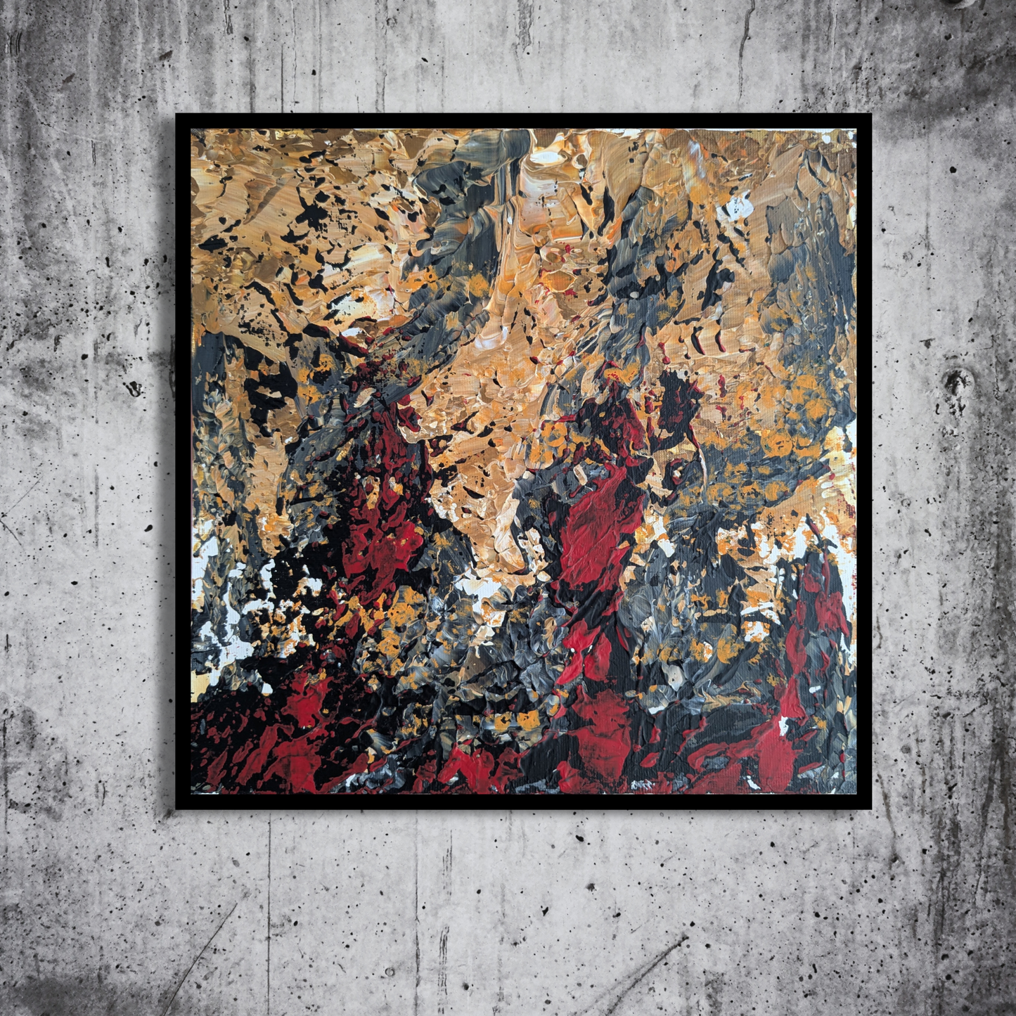 Sans titre 0706D - peinture acrylique originale 25x25cm (2025)