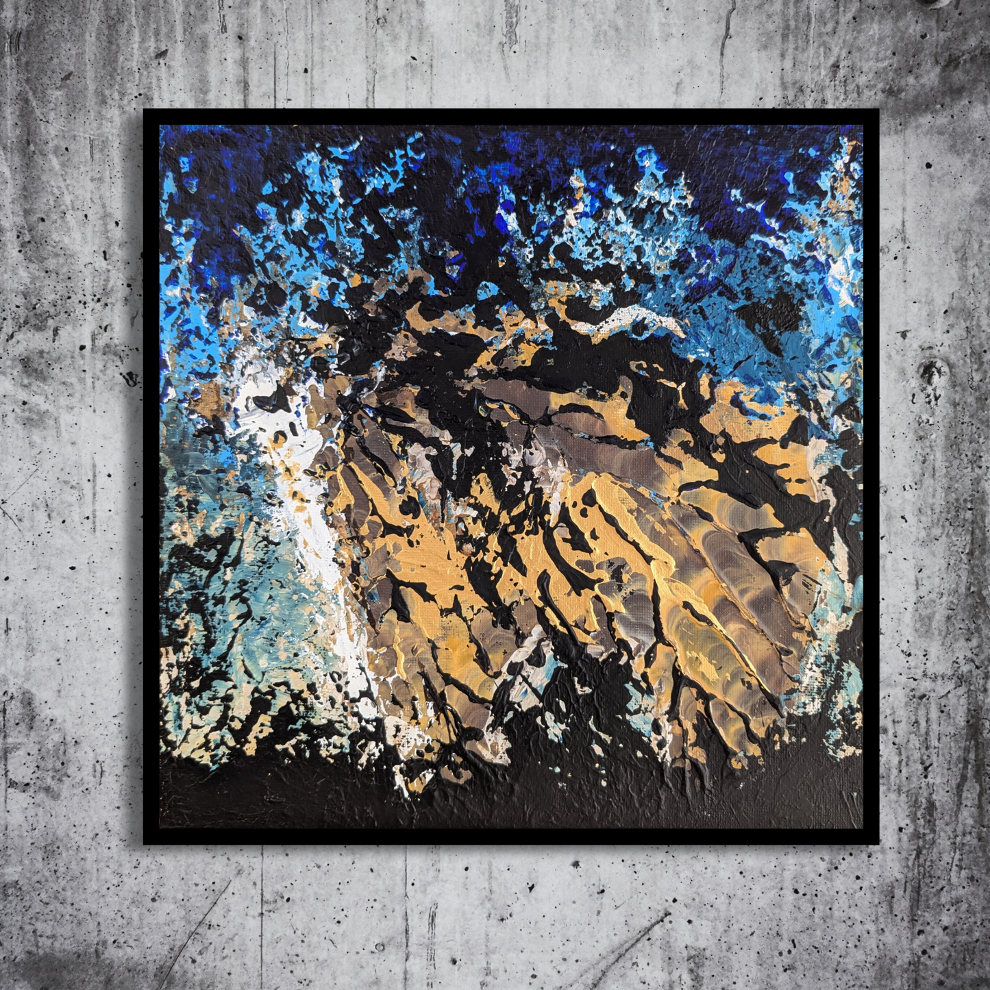 Sans titre 0706C - peinture acrylique originale 25x25cm (2025)