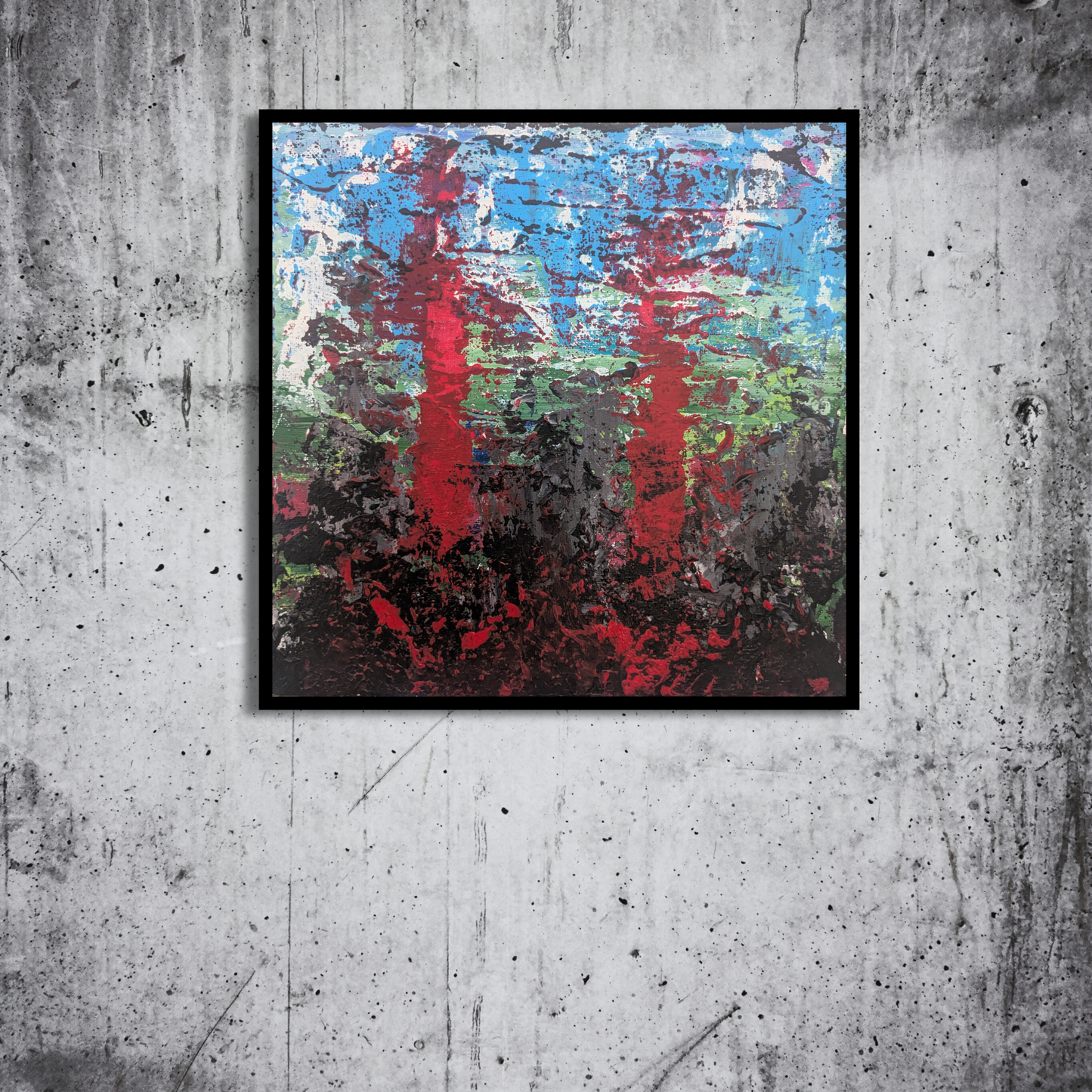 Sans titre 0625B - peinture acrylique originale 25x25cm (2025)