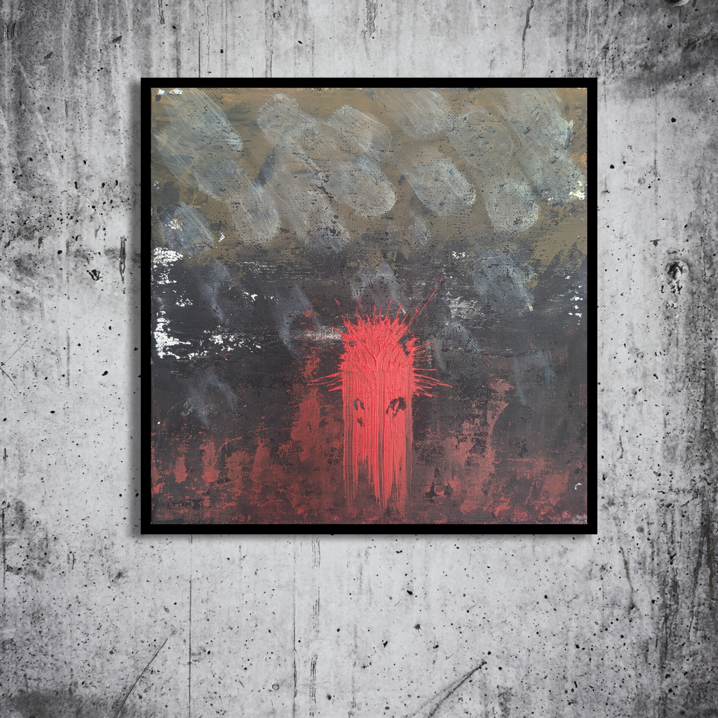 Sans titre 0609A - peinture acrylique originale 25x25cm (2025)