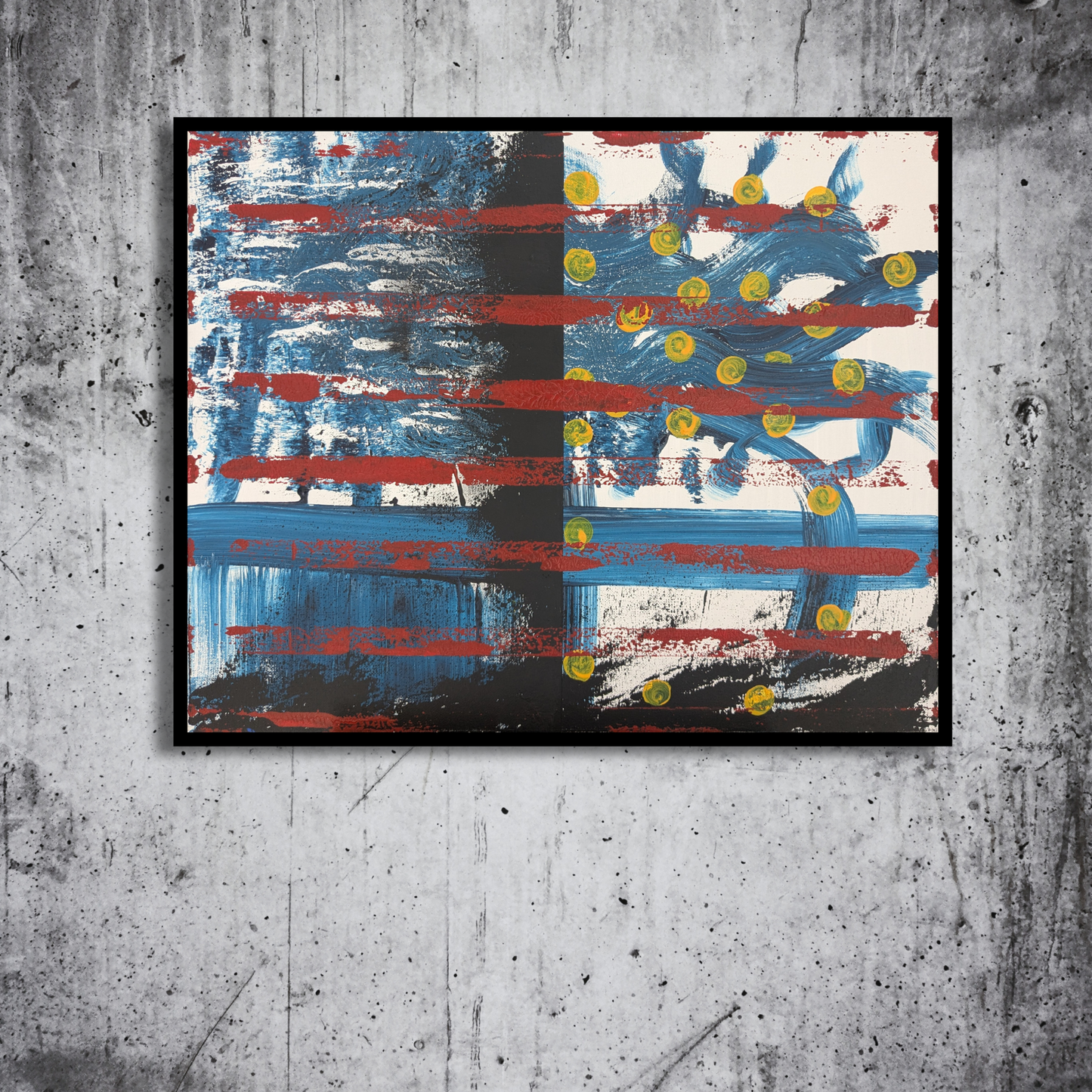 Sans titre 0712B - peinture acrylique originale 50x40cm (2025)