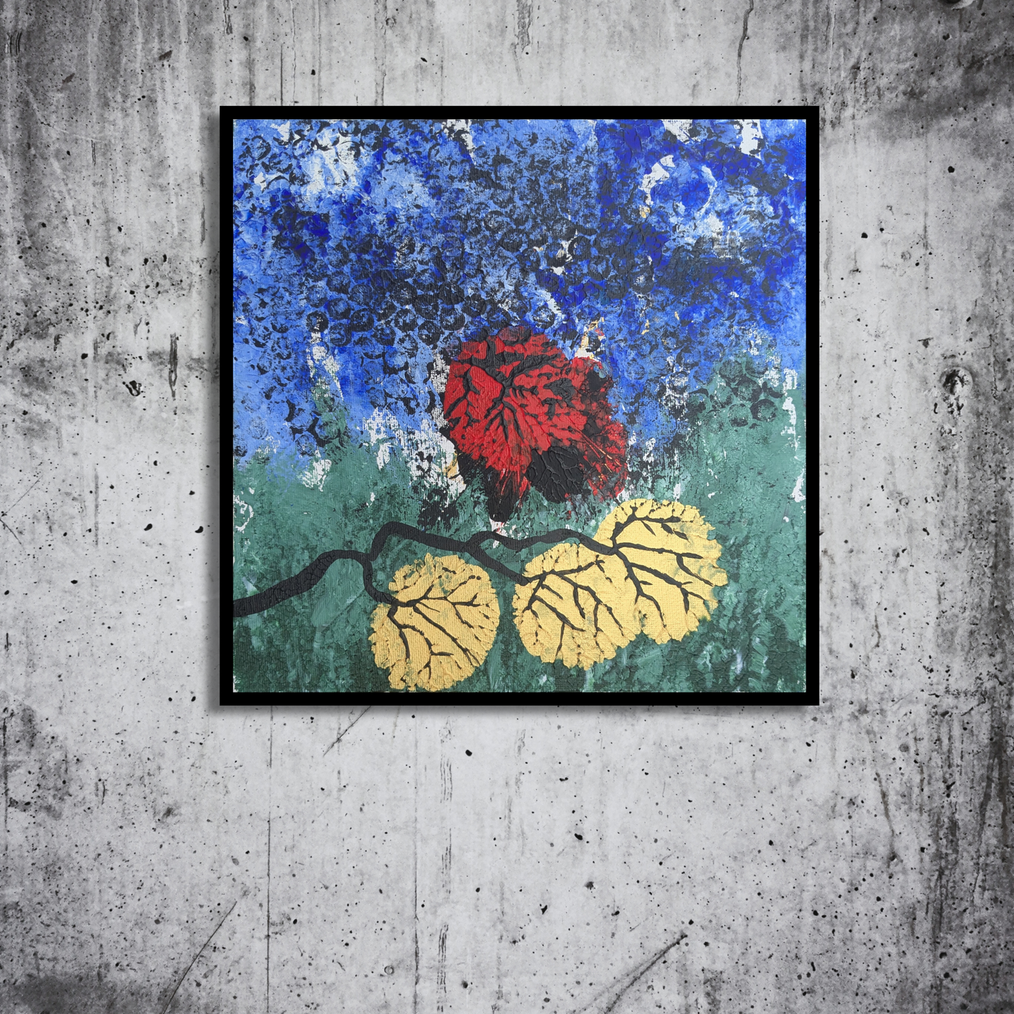 Sans titre 0615C - peinture acrylique originale 25x25cm (2025)