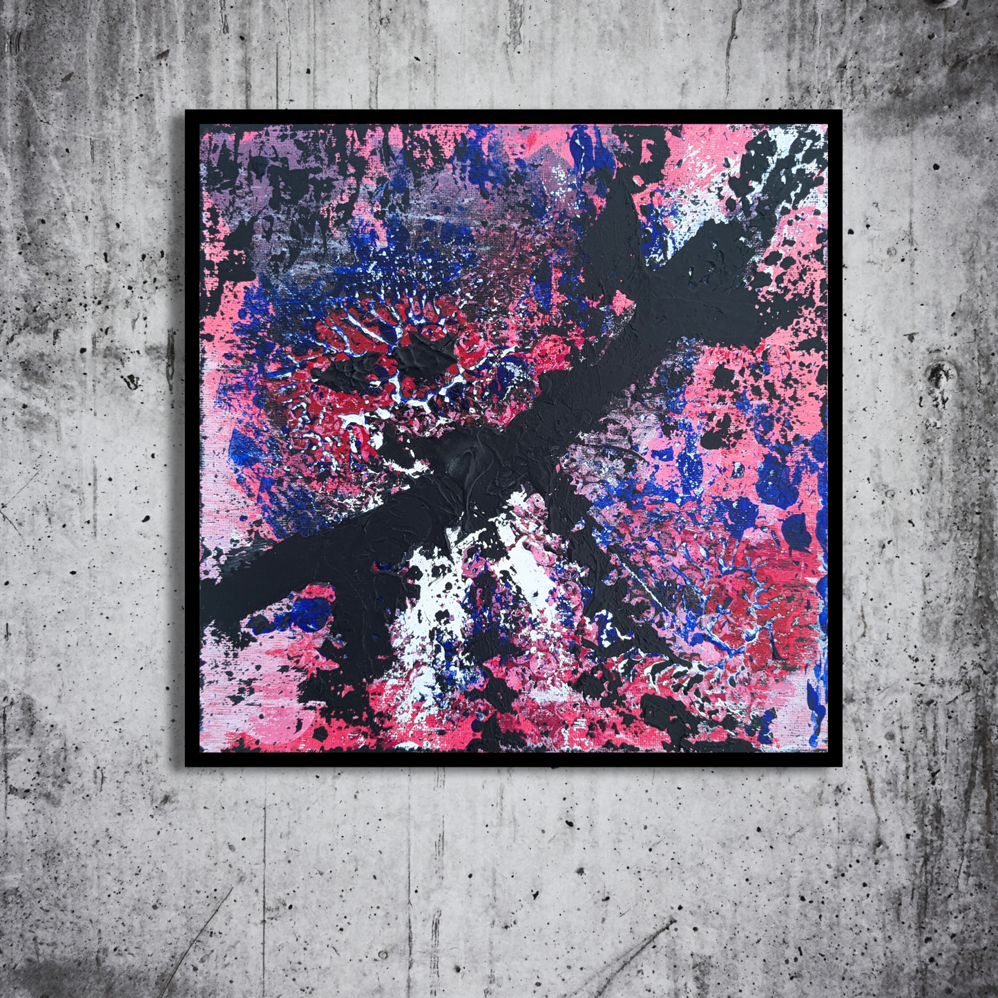 Sans titre 0712F - peinture acrylique originale 25x25cm (2025)